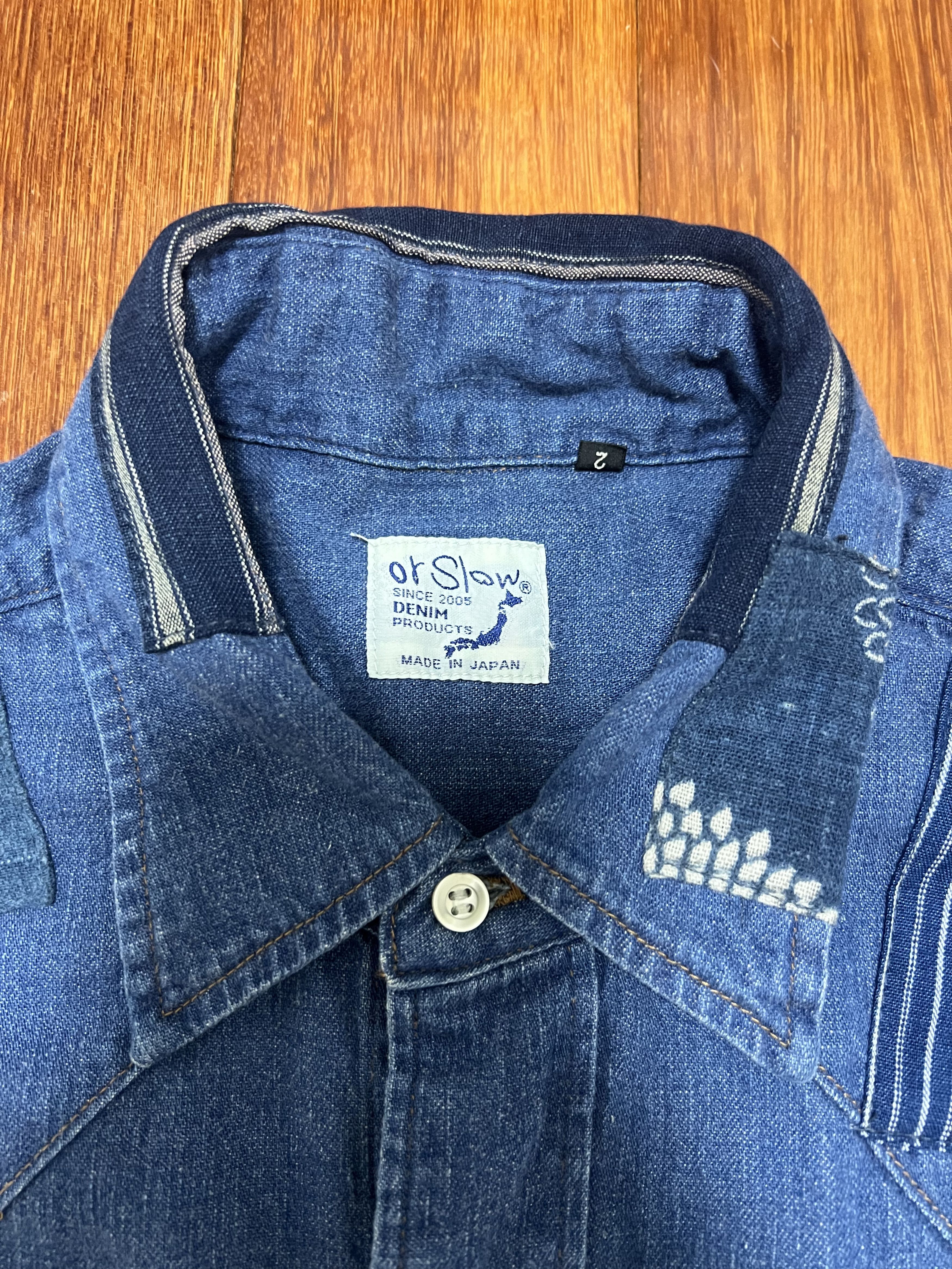Orslow 💚 1/100 Canoe Club X Orslow Boro Western Shirt Indigo NEW Size US M / EU 48-50 / 2 - 5 Thumbnail