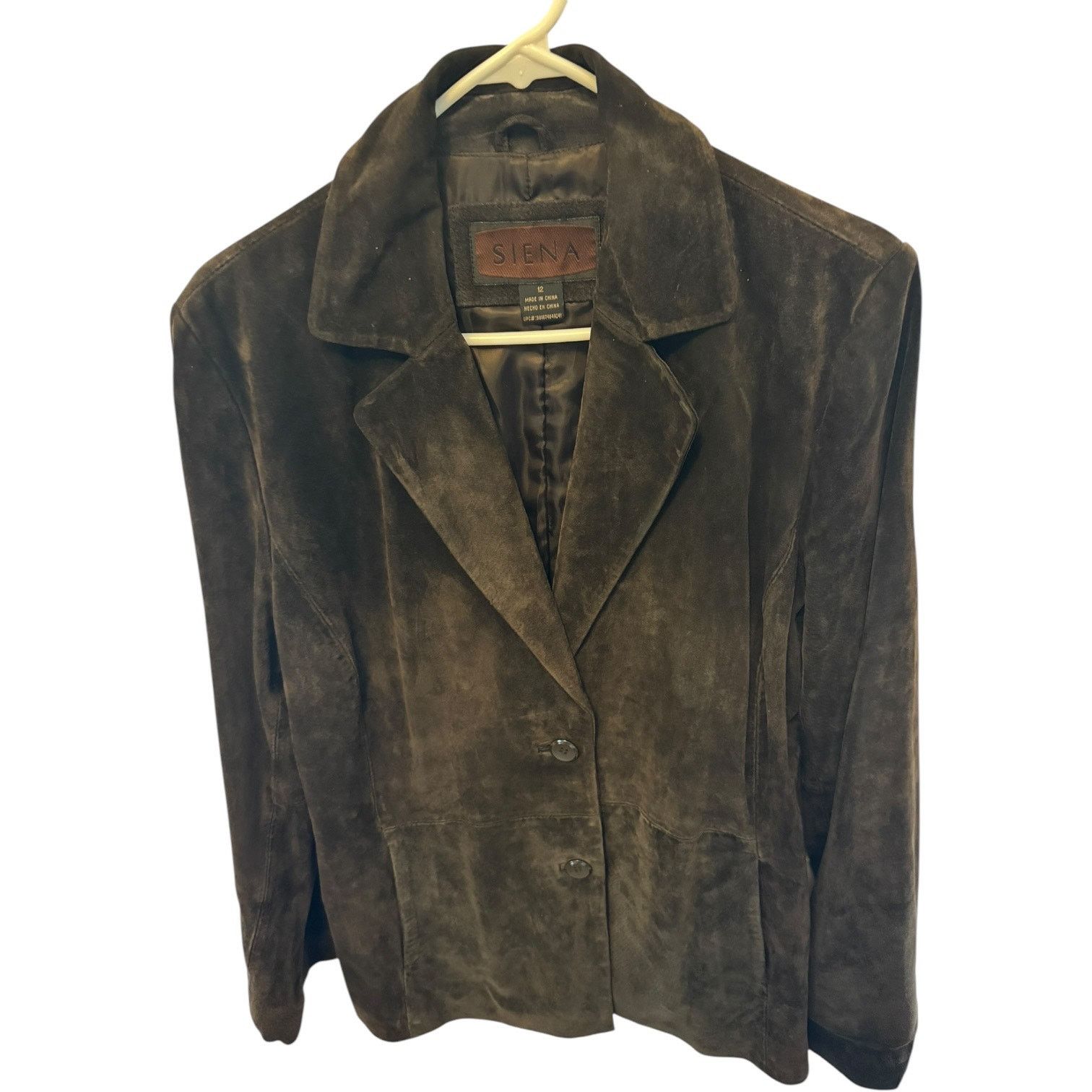 Vintage Vintage Siena chocolate suede jacket two button closing L Size L / US 10 / IT 46 - 11 Thumbnail
