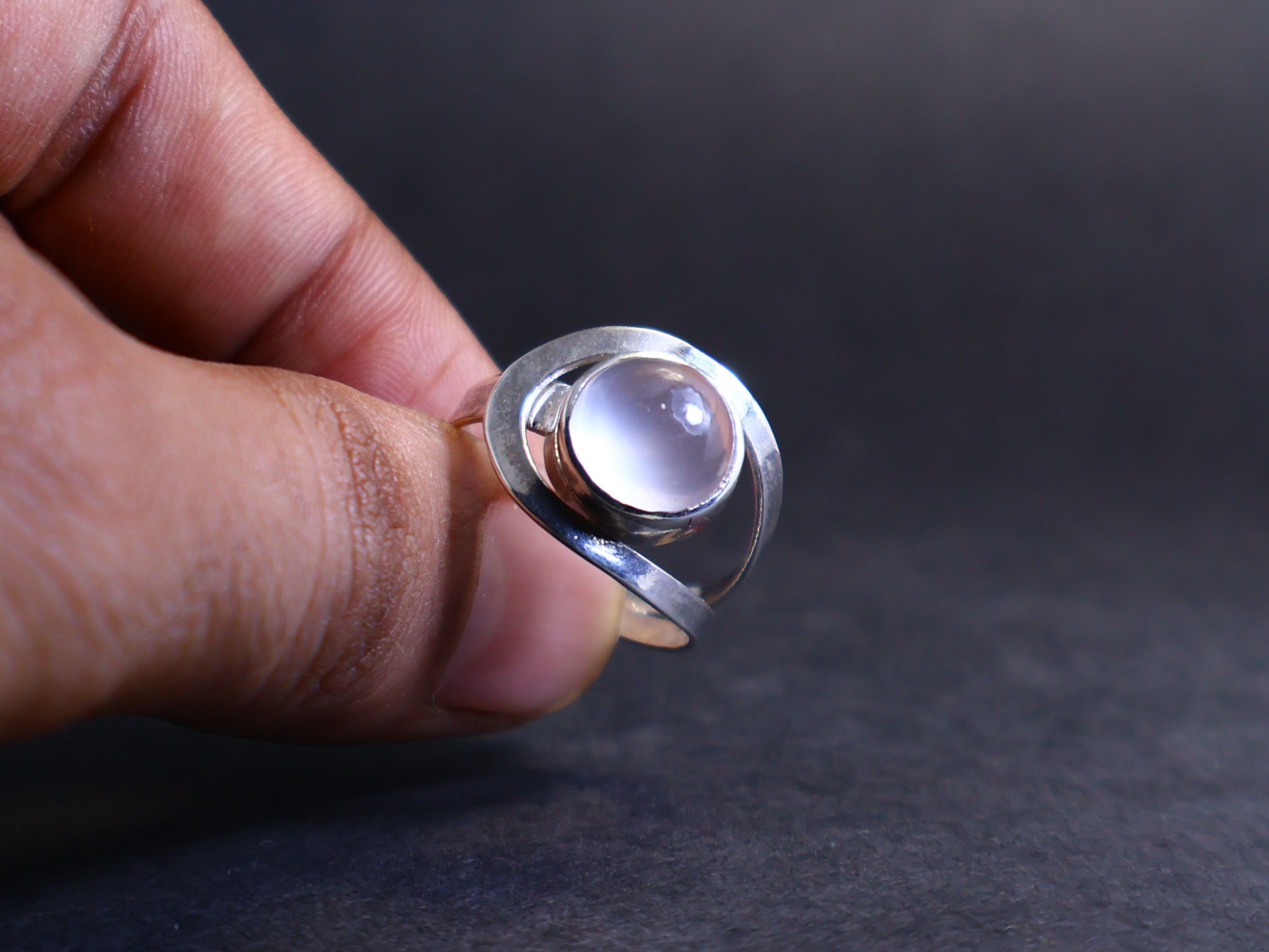 Handmade Rose Quartz Ring, 925 Sterling Silver, Handmade Women Ring, Size ONE SIZE - 6 Thumbnail