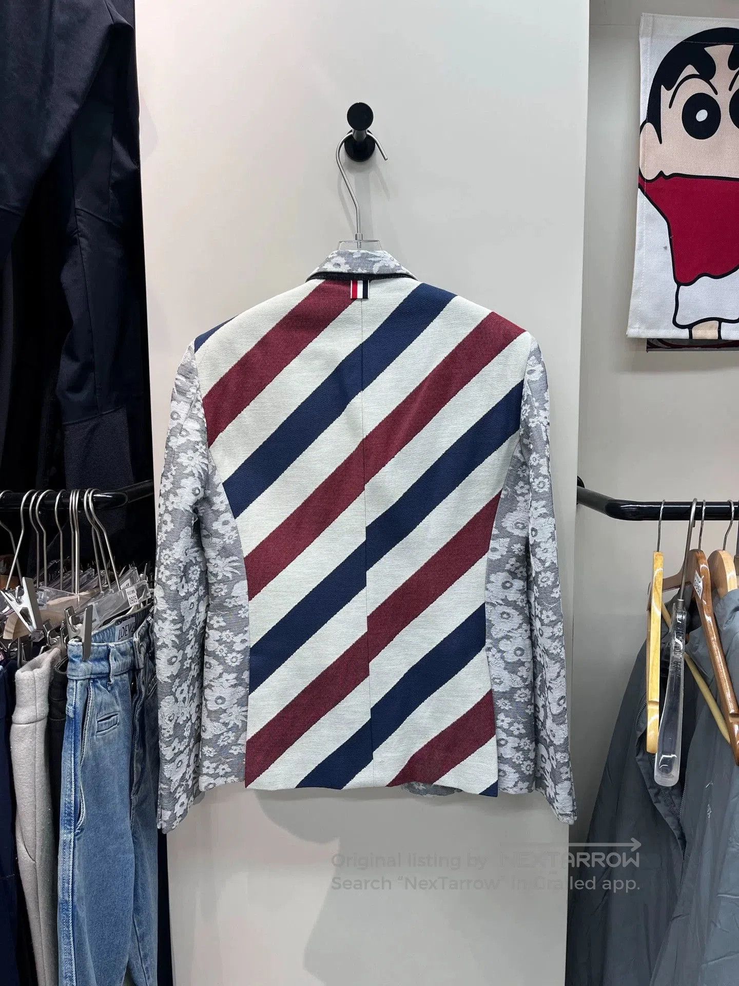 Thom Browne Thom Browne Floral Stripe Lapel Blazer. Size US XS / EU 42 / 0 - 2 Thumbnail