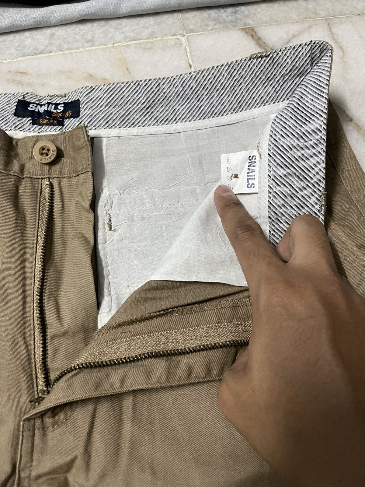 Japanese Brand Snail's Slack Pants Brown Size US 35 - 6 Thumbnail