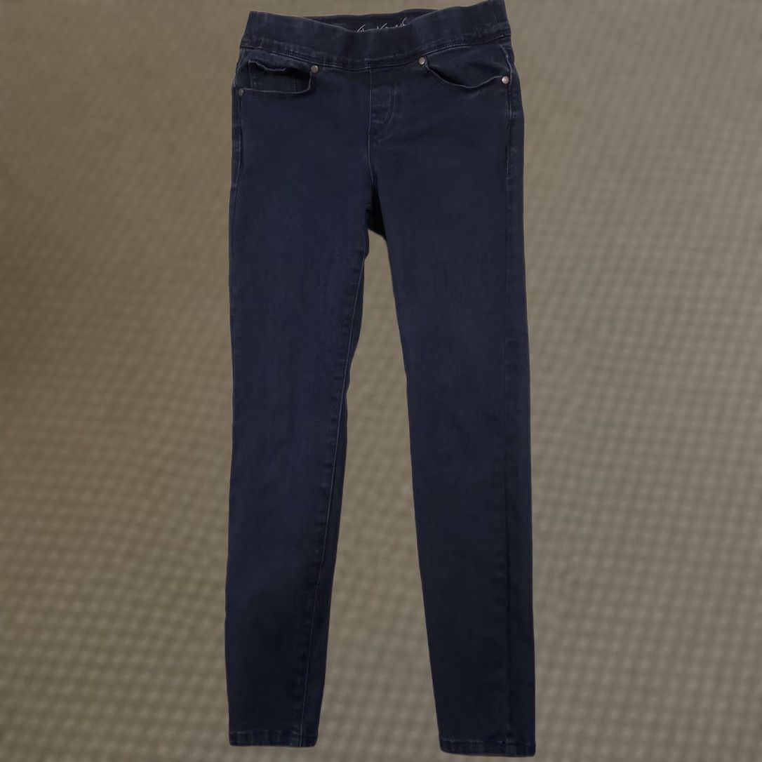 Gloria Vanderbilt Gloria Vanderbilt Jeans Womens 4P Jeans Avery Pull On Skinny Jegging Dark Wash Blue Slimming Stretch Pockets 27in Inseam 27in Petite Average Size 27" / US 4 / IT 40 - 1 Thumbnail