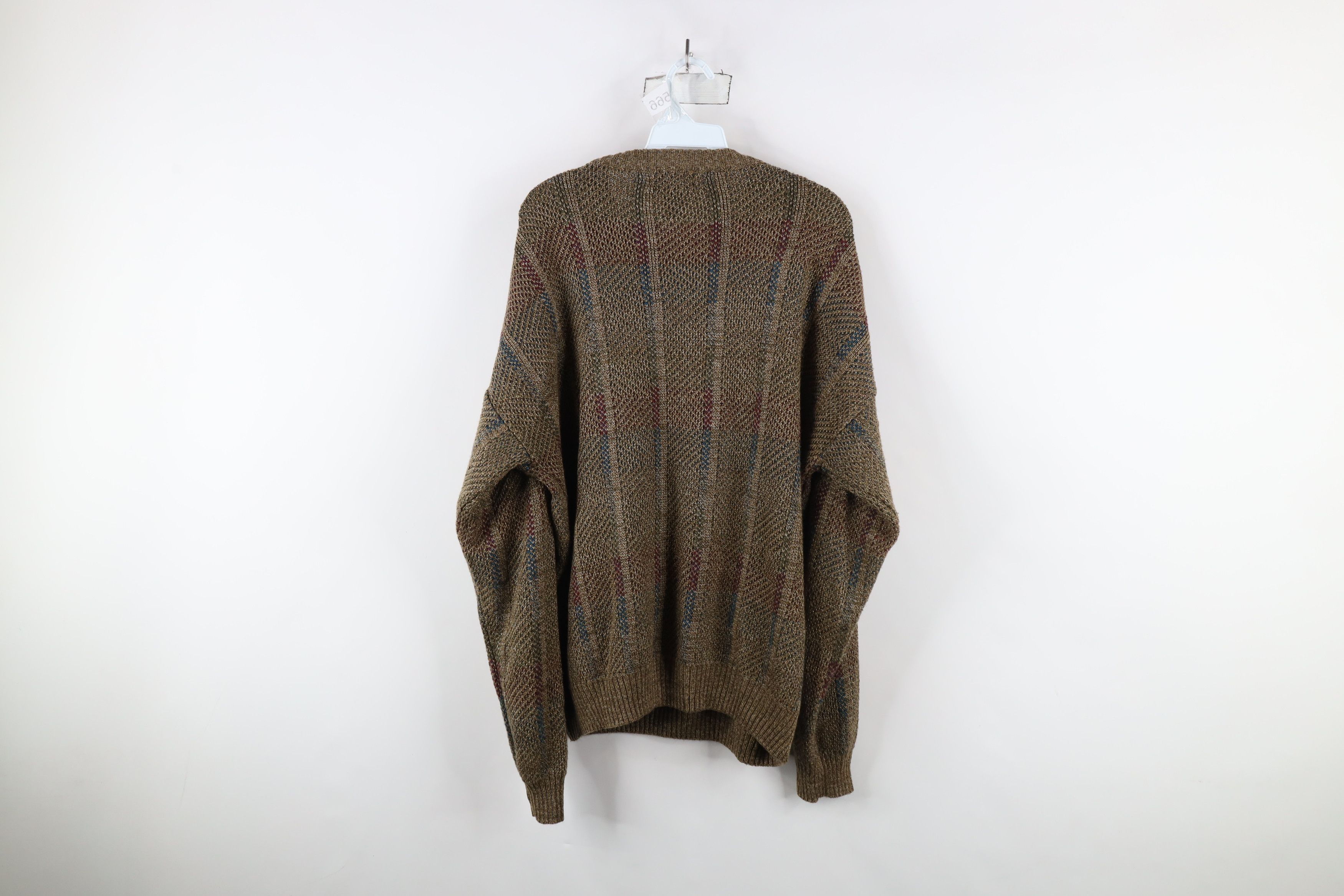 Vintage Vintage 90s Streetwear Earth Tone Knit Dad Grandpa Sweater Size US XL / EU 56 / 4 - 5 Thumbnail