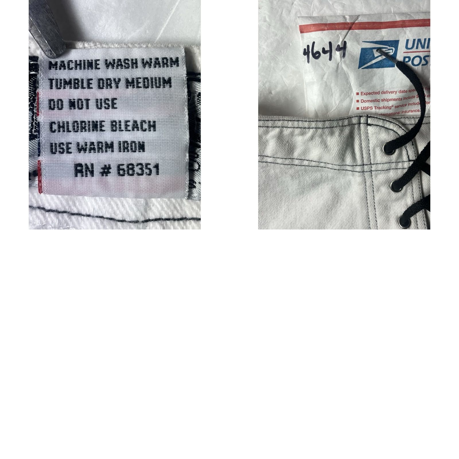 Vintage VINTAGE Breaker White Denim Shorts Lace Up Cotton 13/14 Women Size 34" / US 12 / IT 48 - 8 Thumbnail