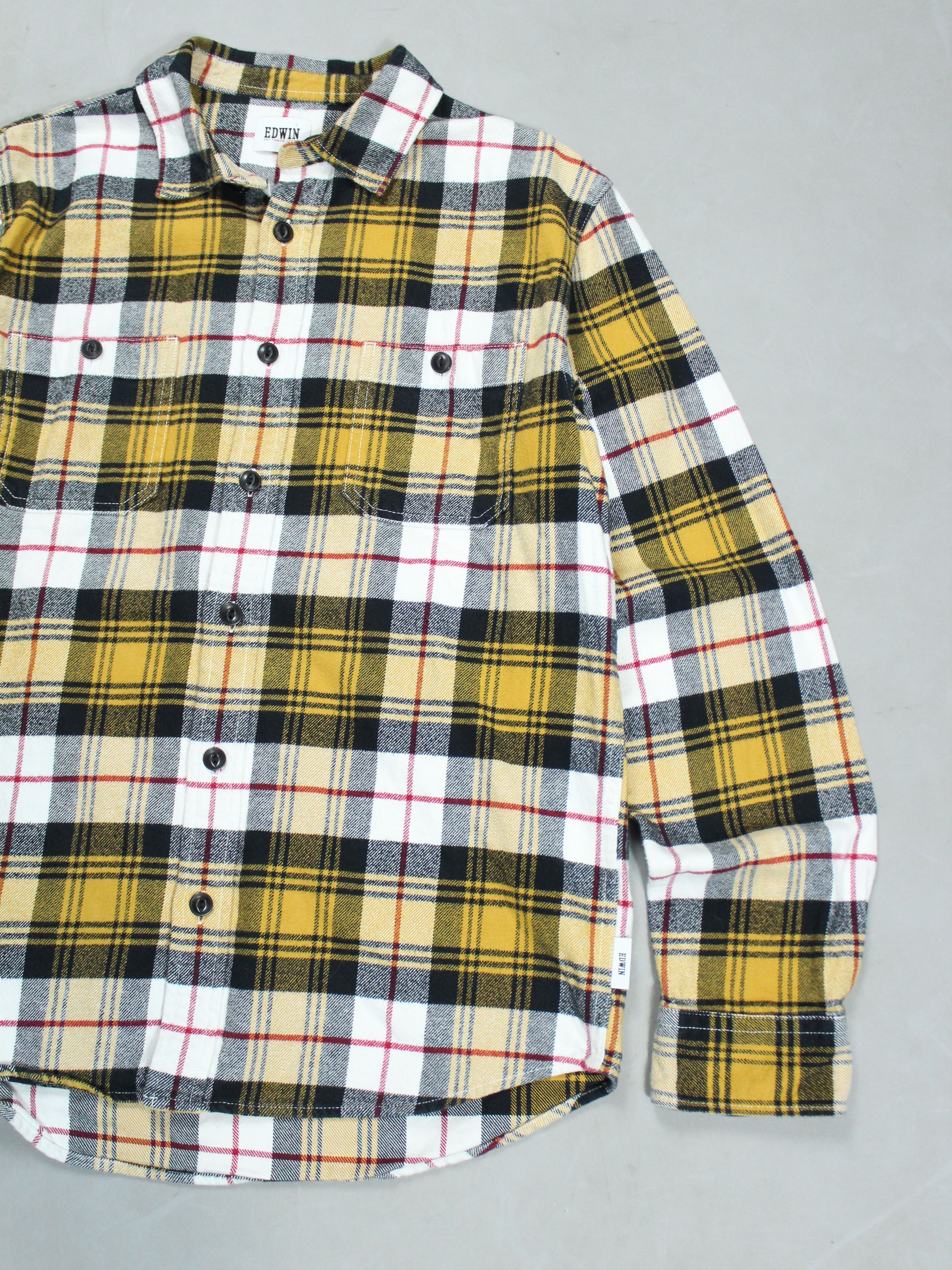Edwin × Japanese Brand EDWIN LABOUR SHIRT CHECHERED YELLOW SHIRT MENS M 48 Size US M / EU 48-50 / 2 - 3 Thumbnail