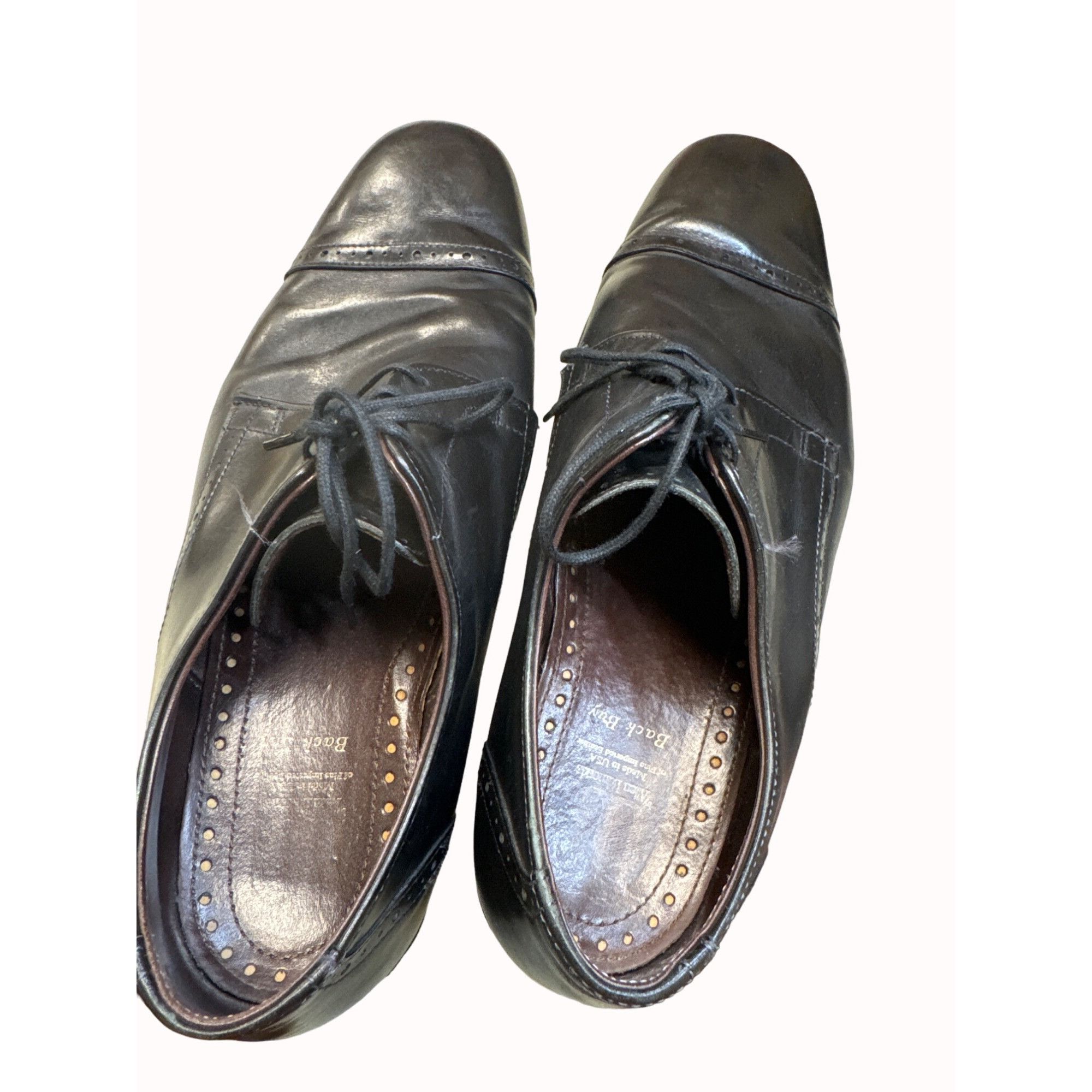 Allen Edmonds Allen Edmonds black leather cap toe men’s oxfords shoes 11D Size US 11 / EU 44 - 7 Thumbnail