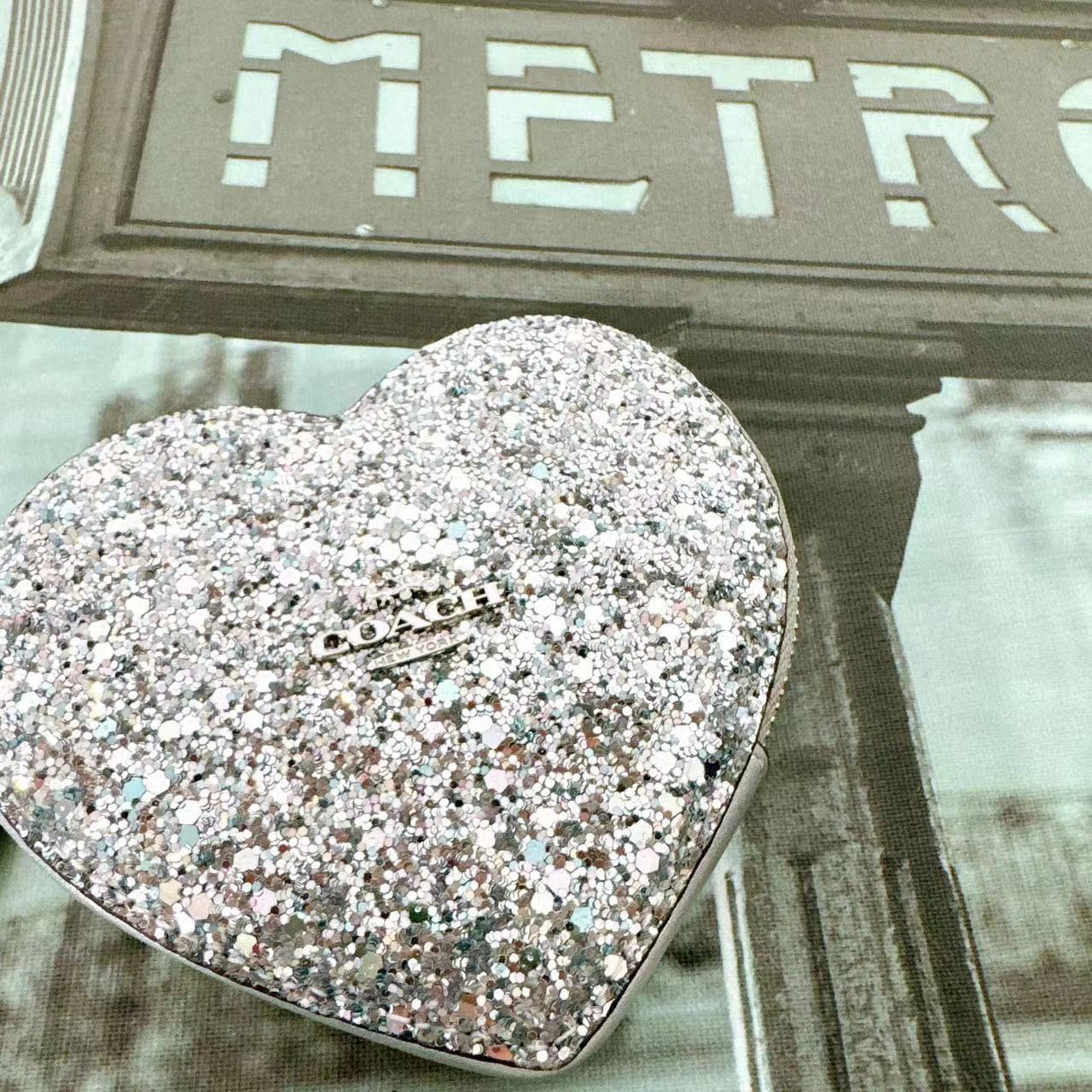 Coach Coach CQ167 Heart Coin Case IN Silver Size ONE SIZE - 3 Thumbnail