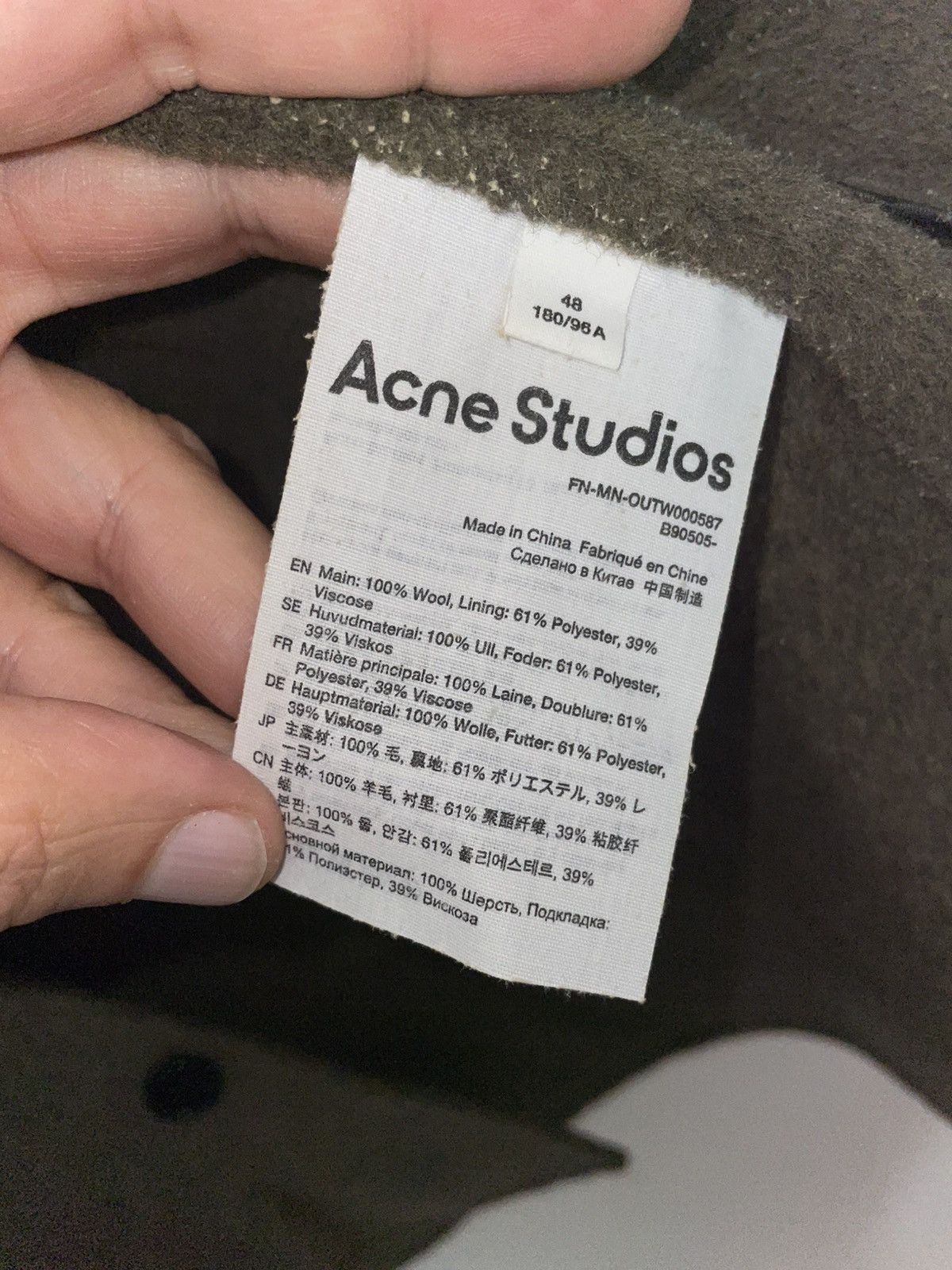 Acne Studios Acne Studios Wool Shirt Size US M / EU 48-50 / 2 - 5 Thumbnail