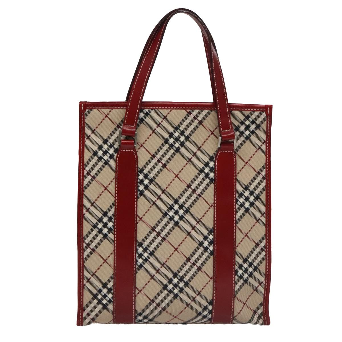 Burberry Burberry Blue Label Nova Check Tote Bag Canvas Red Beige Size ONE SIZE - 2 Thumbnail