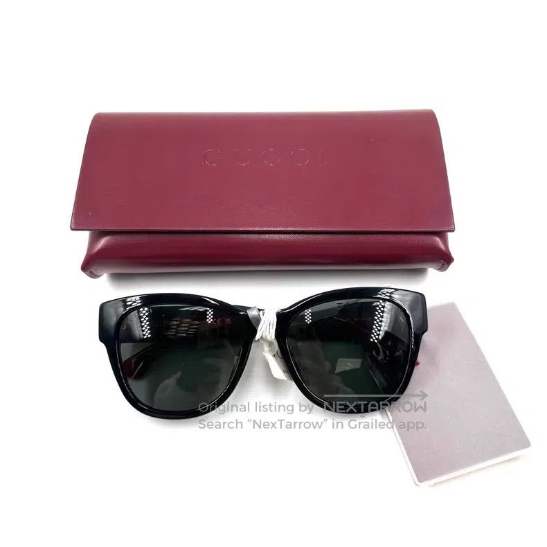 Gucci Gucci Double G logo red and green striped wide-leg sunglas Size ONE SIZE - 1 Thumbnail
