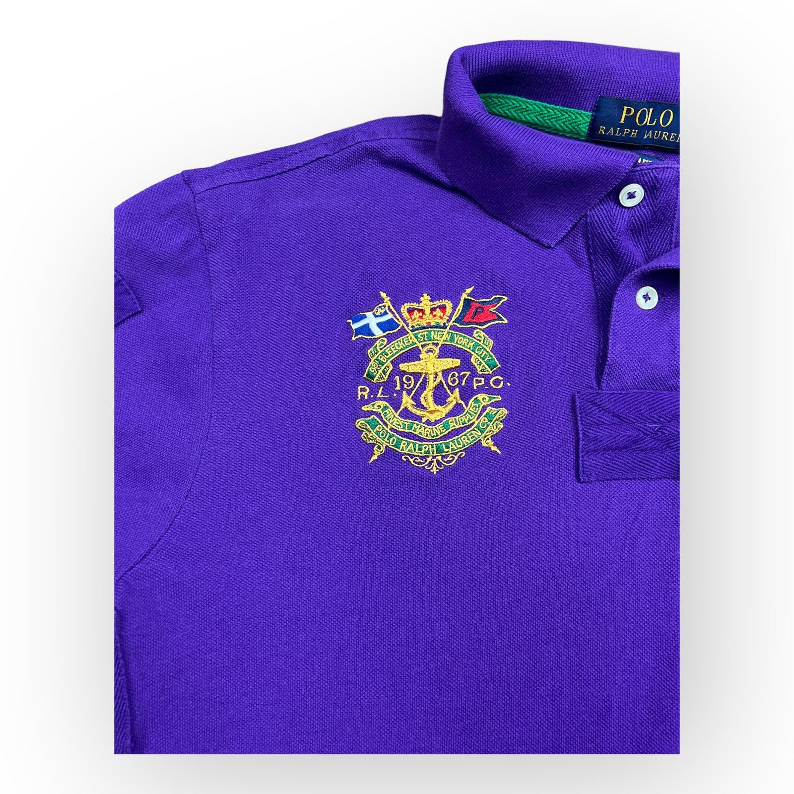 Polo Ralph Lauren Polo Ralph Lauren Rare Vintage Big Pony Crest Accent Polo Size US M / EU 48-50 / 2 - 6 Thumbnail