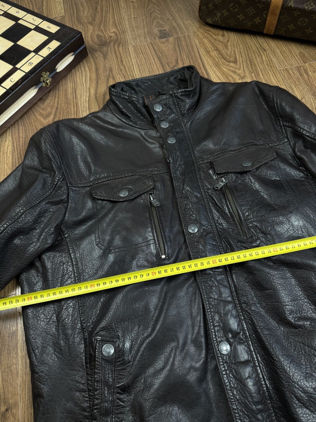 Vintage Vintage leather jacket Engbers original retro casual item Size US XL / EU 56 / 4 - 4 Thumbnail