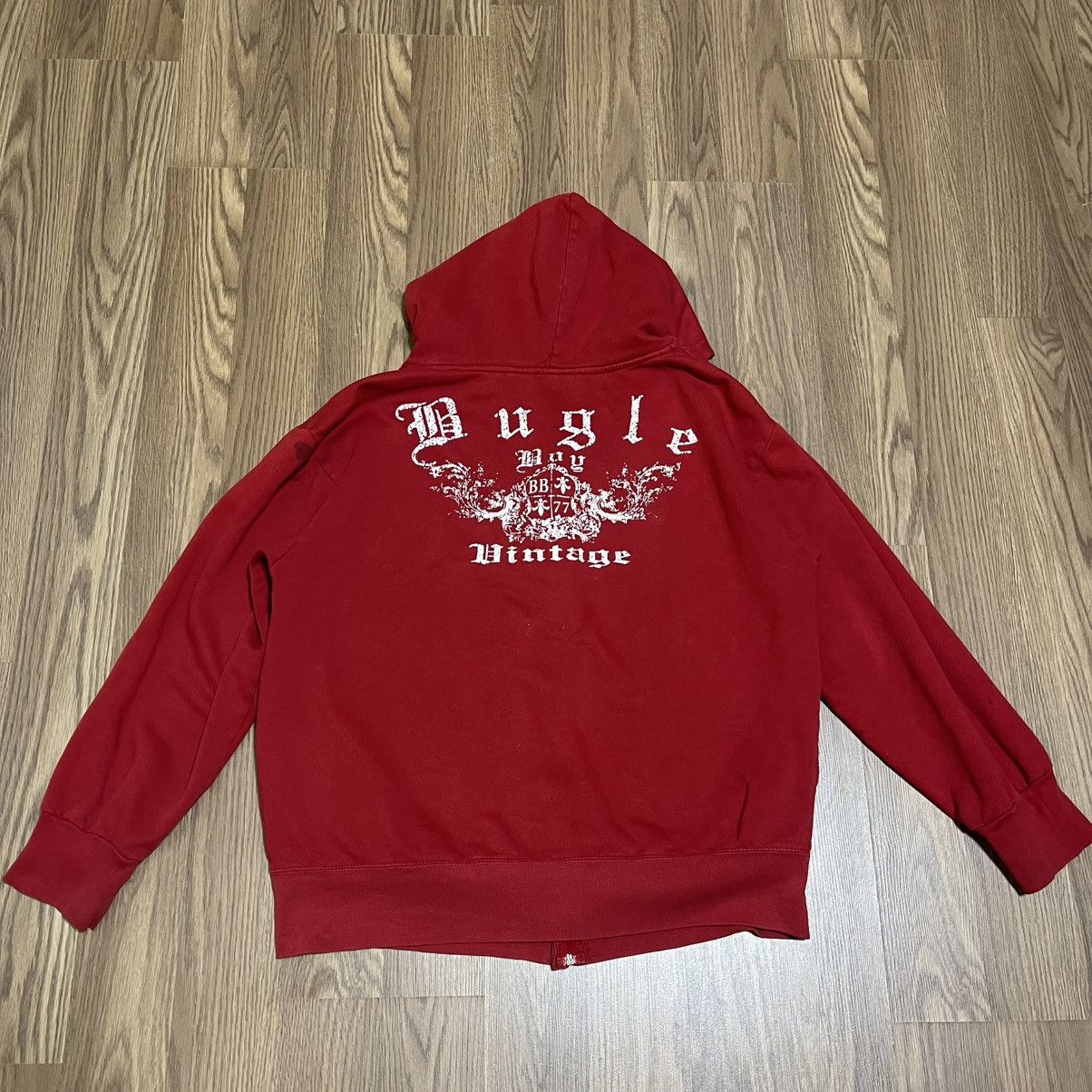 Bugle Boy Y2K Red Bugle Boy skull zip-up skull and wings zip up hoodie Size US L / EU 52-54 / 3 - 10 Thumbnail