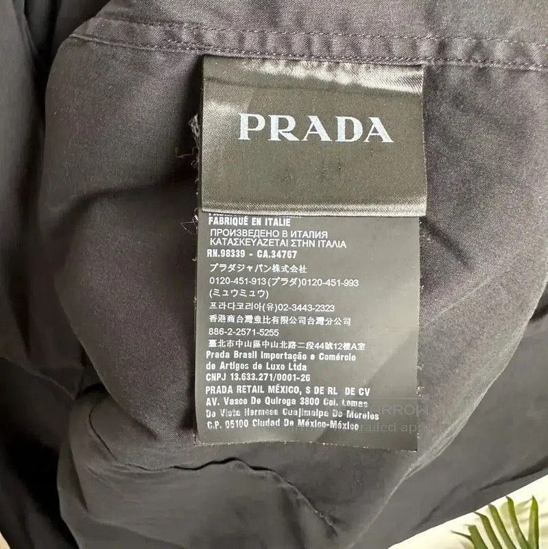 Prada Prada Black Cotton Long Sleeve Shirt. Size US L / EU 52-54 / 3 - 4 Thumbnail