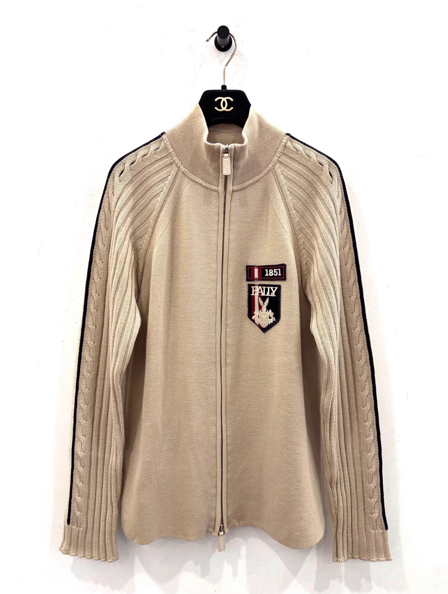 Bally Bally Men's Light Khaki Shield Logo Wool Jacket 50 Size US M / EU 48-50 / 2 - 1 Thumbnail