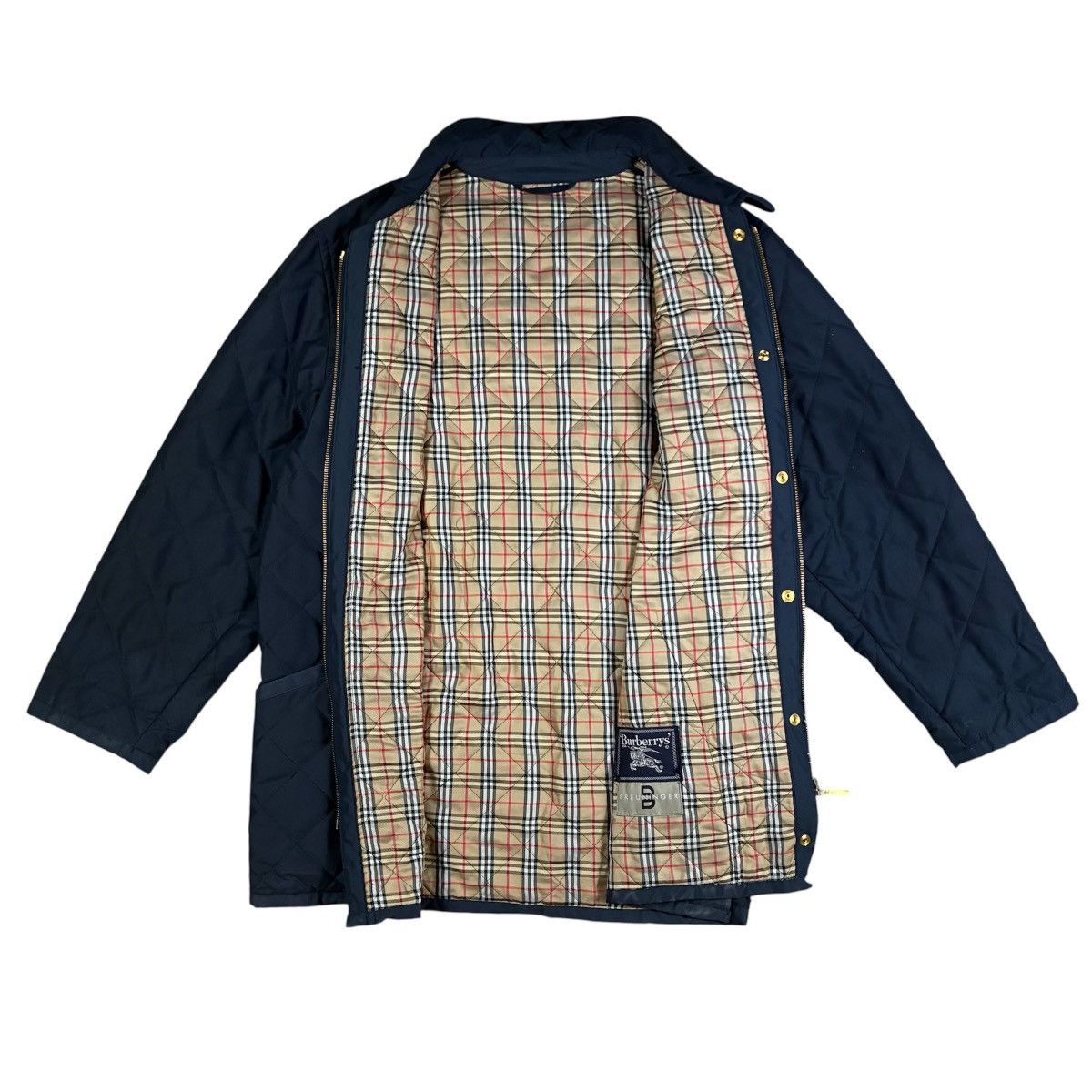 Burberry Burberrys 90s Vintage Quilted Jacket Waterproof Black Size M Size M / US 6-8 / IT 42-44 - 2 Thumbnail