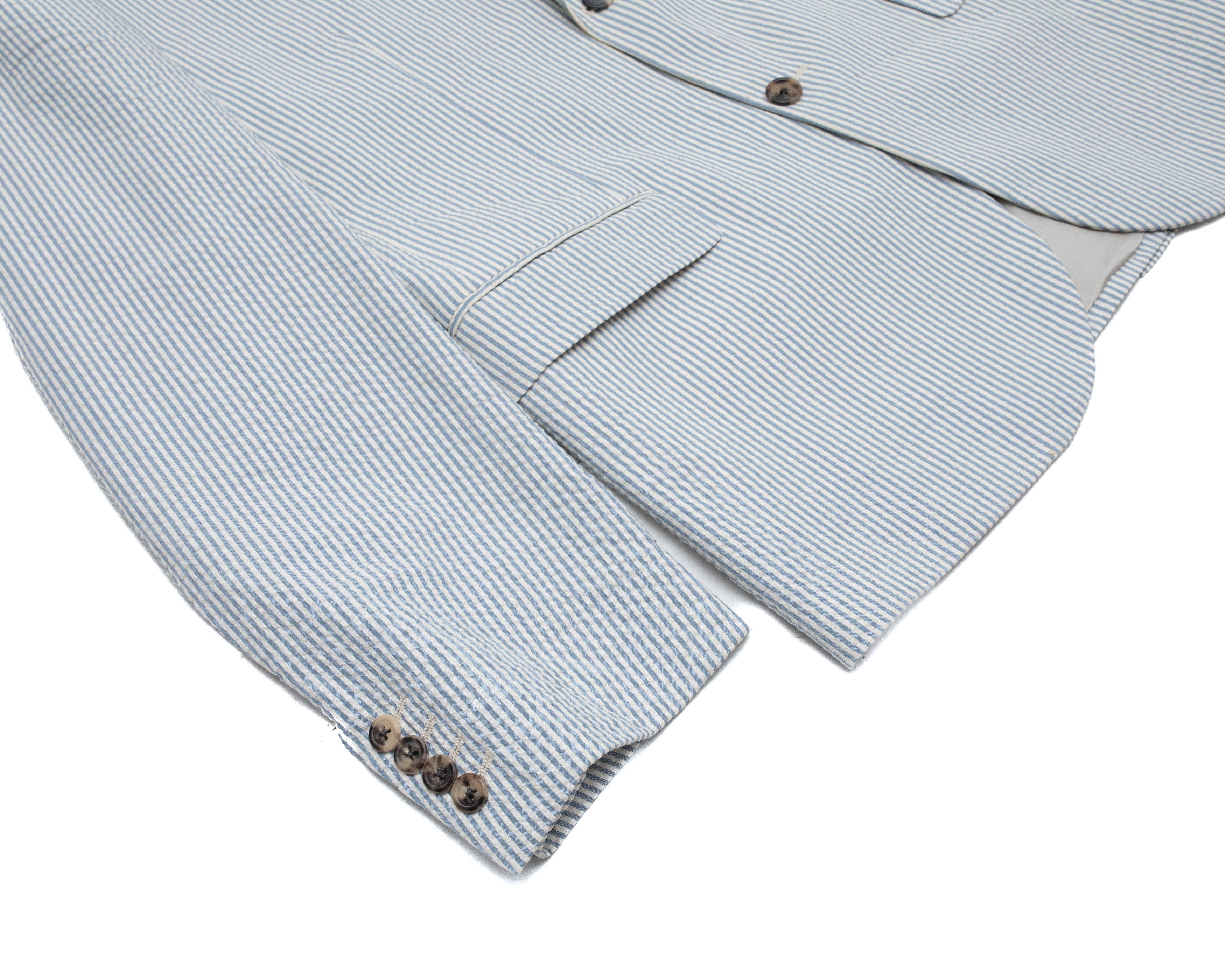 Marc Jacobs MARC JACOBS 1.2k$ Light Blue Striped Cotton Blazer Size US M / EU 48-50 / 2 - 3 Thumbnail