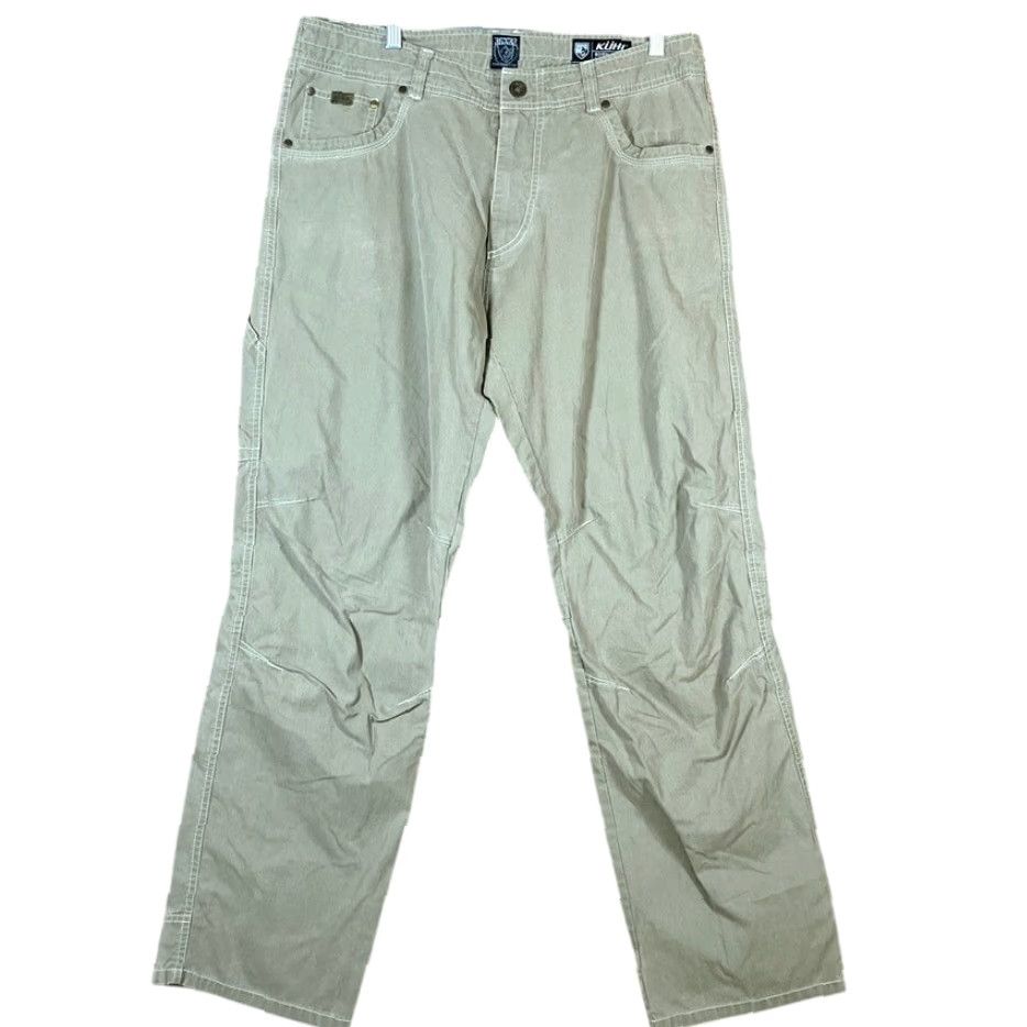 Kuhl Mens Pants Khaki Revolvr Patina Dye Hiking Outdoor Straight Stretch 36x32 Pants Mens Khakis Workwear Gorpcore Dadcore 36 Regular Tan