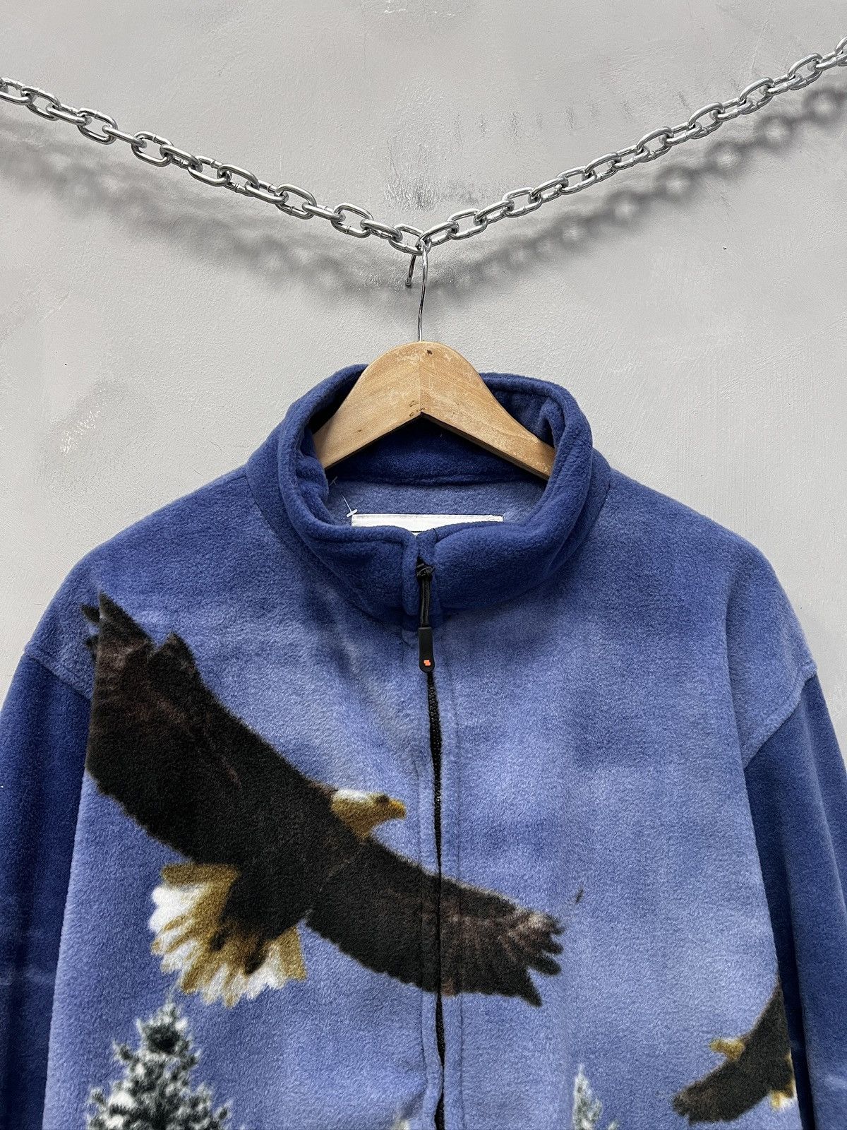 Other Lacoste style eagle fleece jacket overprint retro style y2k Size US XL / EU 56 / 4 - 5 Thumbnail