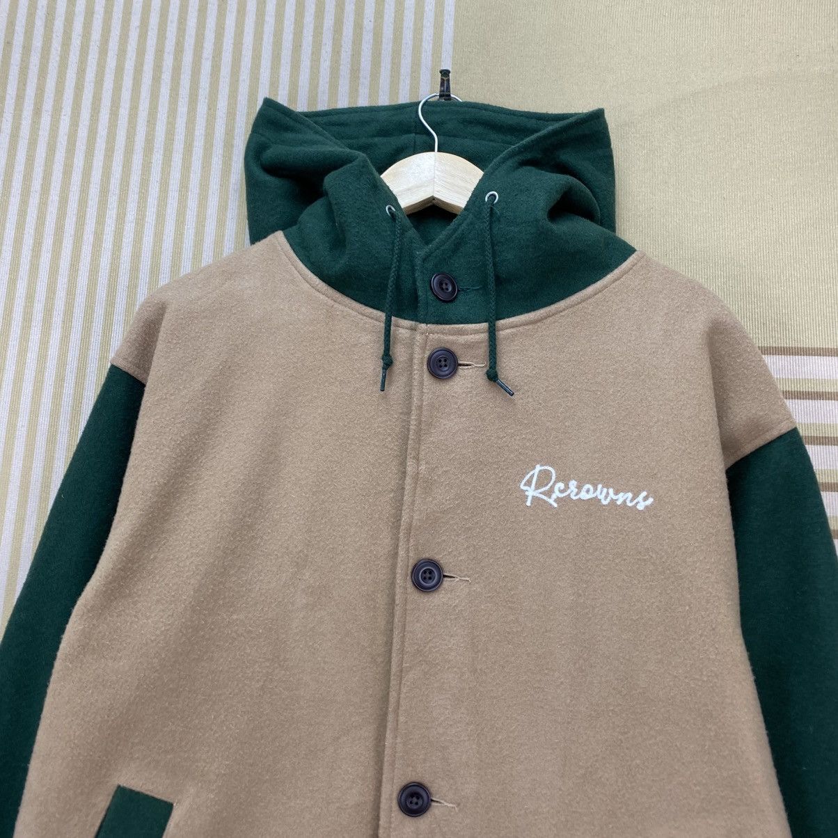 Hysteric Glamour 🫶Japanese Brand Rodeo Crown Two Tone Colour Hooded Long Coat Size US M / EU 48-50 / 2 - 3 Thumbnail