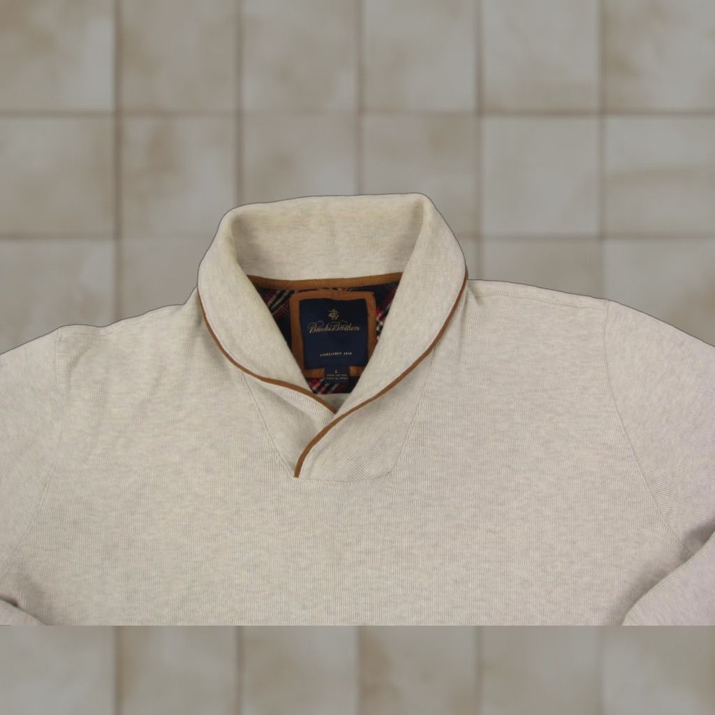 Brooks Brothers Brooks Brothers Sweater Shirt Mens L Beige Cotton Cowl Neck Pullover Casual Vintage: No Size US L / EU 52-54 / 3 - 1 Thumbnail