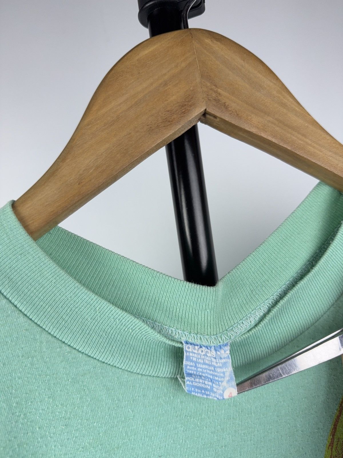 Adidas Vintage Retro Rare 80s Adidas Trefoil Logo Graphic Tee Green Size US M / EU 48-50 / 2 - 8 Thumbnail
