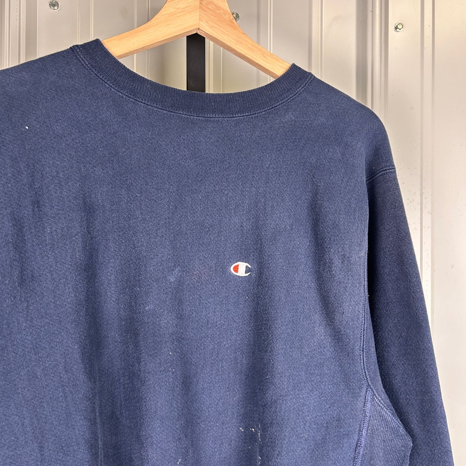Champion Champion Reverse Weave XL 90s Navy Heavyweight Crewneck Size US XL / EU 56 / 4 - 2 Thumbnail