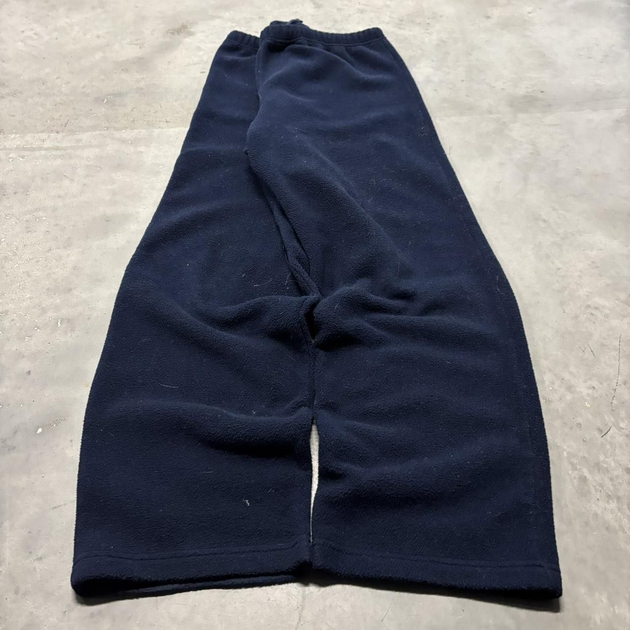 Japanese Brand × Vintage Crazy Vintage Y2K/2000s Baggy Navy Blue Fleece Comfy Skater Essential Sweatpants! Size US 34 / EU 50 - 3 Thumbnail