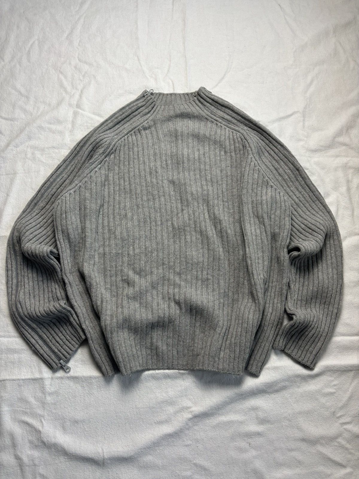 Japanese Brand × Vintage Avant garde full zip knitted sweater diesel lgb style Size US XL / EU 56 / 4 - 2 Thumbnail