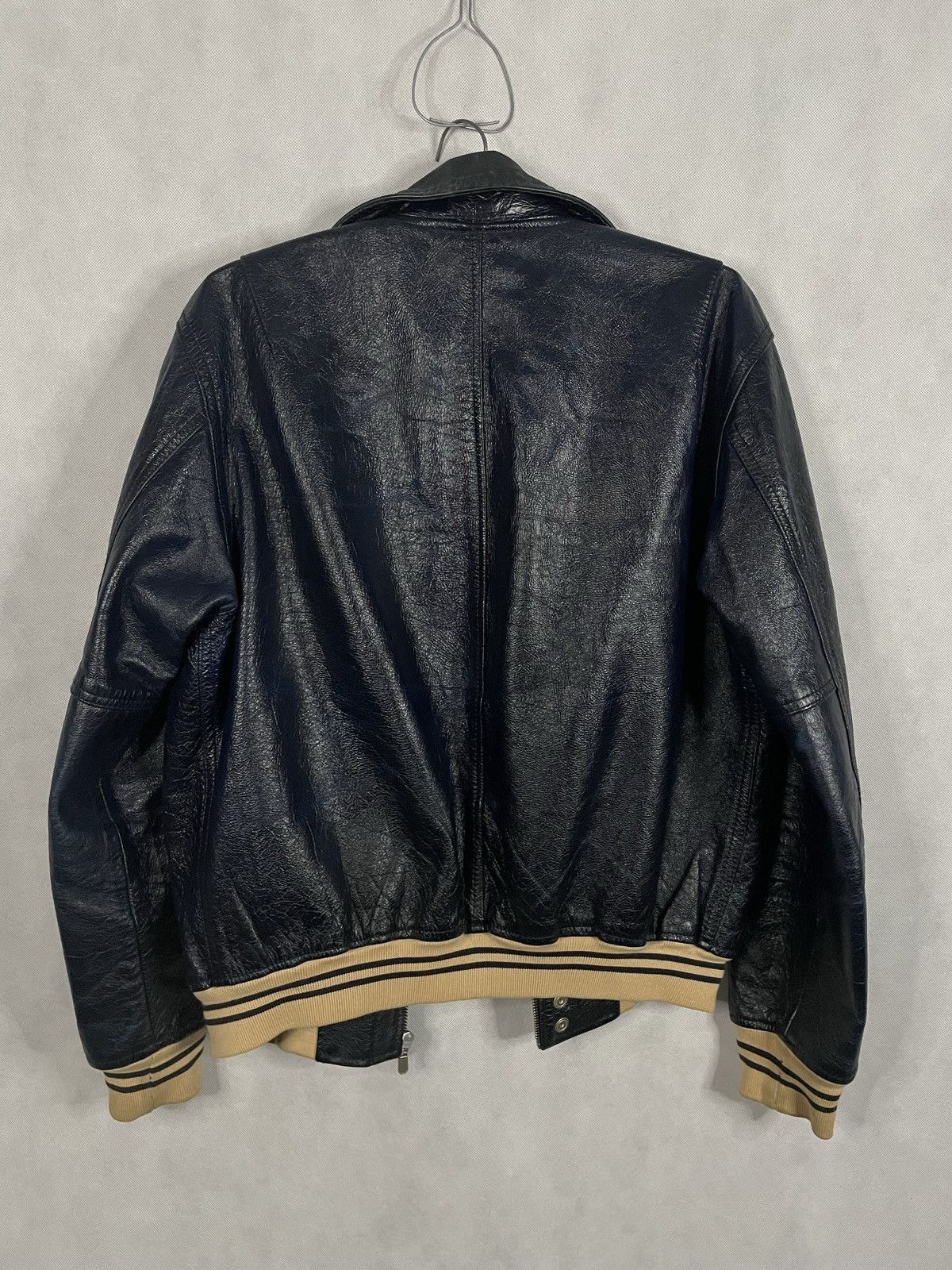 Belstaff × Japanese Brand × Vintage Navy Vintage Y2k 90s Leather Jacket Belstaff UK American USA Size US M / EU 48-50 / 2 - 6 Thumbnail