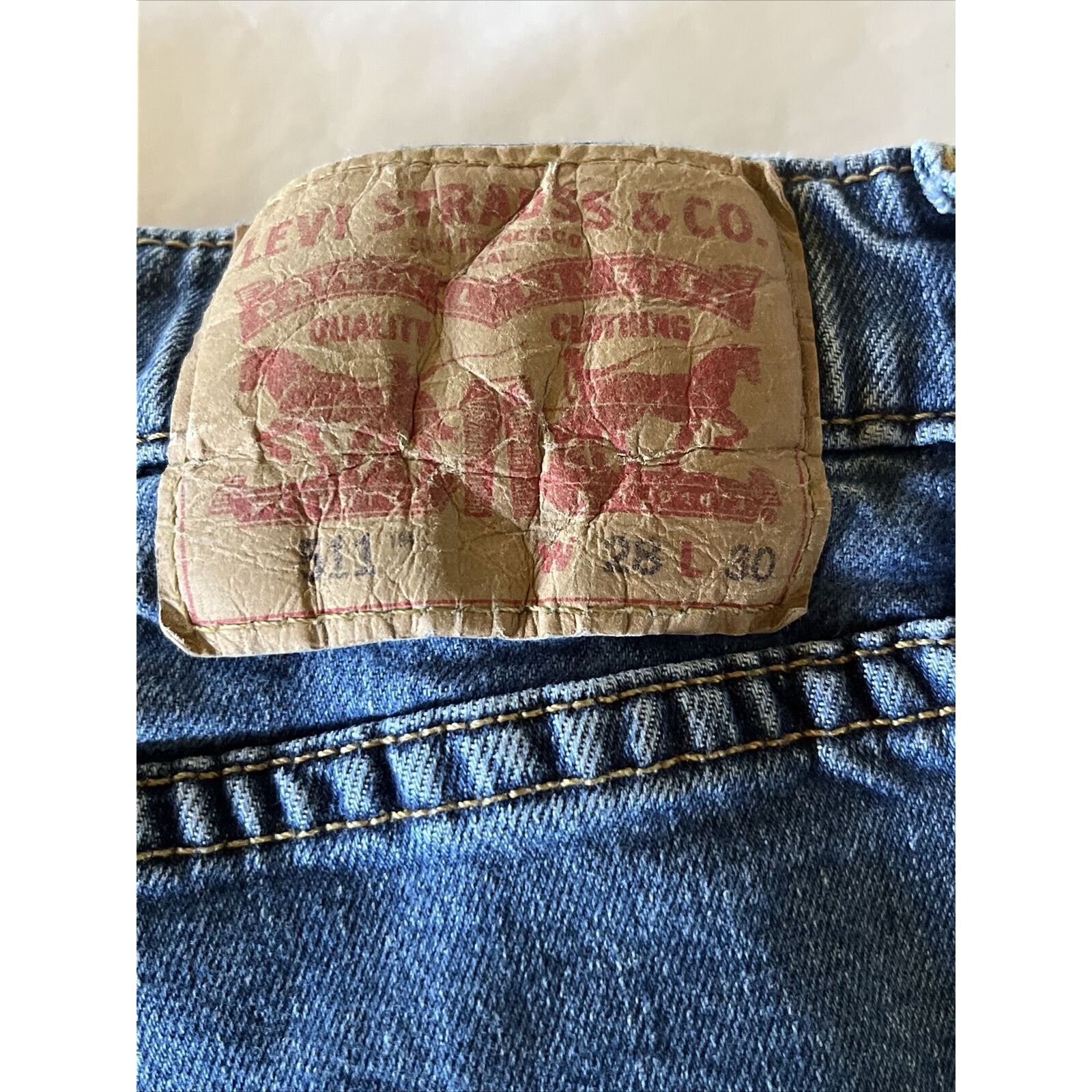 Levi's Levi’s 511 Jeans Men 26x29 Blue Slim Straight Med Wash Denim Size US 28 / EU 44 - 2 Thumbnail