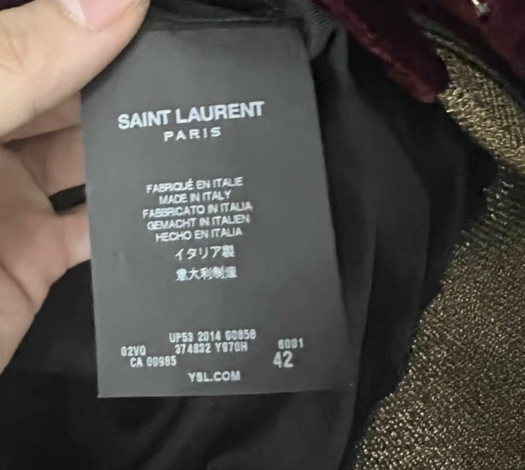 Saint Laurent Paris *RARE* Saint Laurent Paris SS15 Star Velvet Jacket Size US XS / EU 42 / 0 - 8 Thumbnail