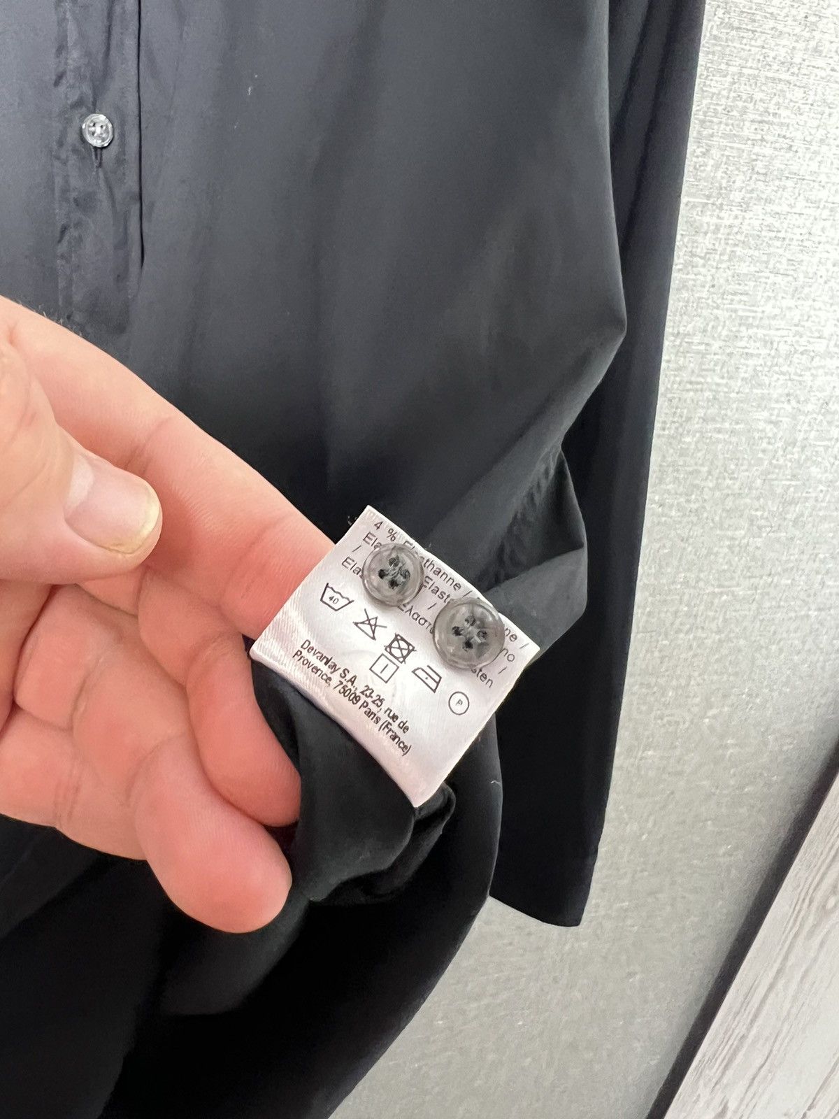 Lacoste Lacoste Black Button Up Long Sleeve Shirt With White Logo Size US S / EU 44-46 / 1 - 10 Thumbnail