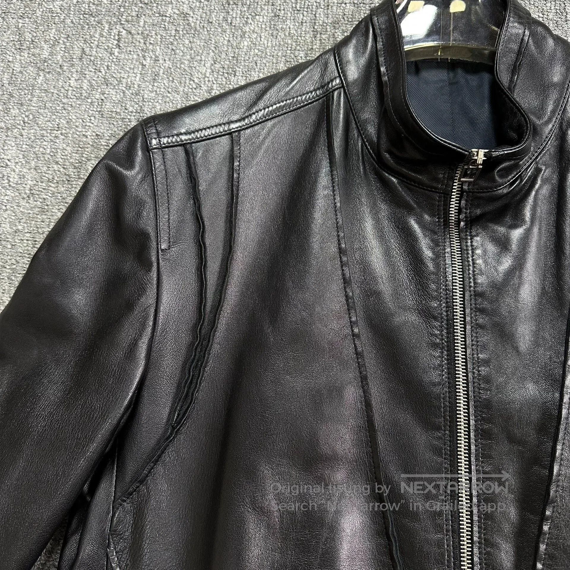 Dior dior homme black leather motorcycle jacket. Size US M / EU 48-50 / 2 - 4 Thumbnail