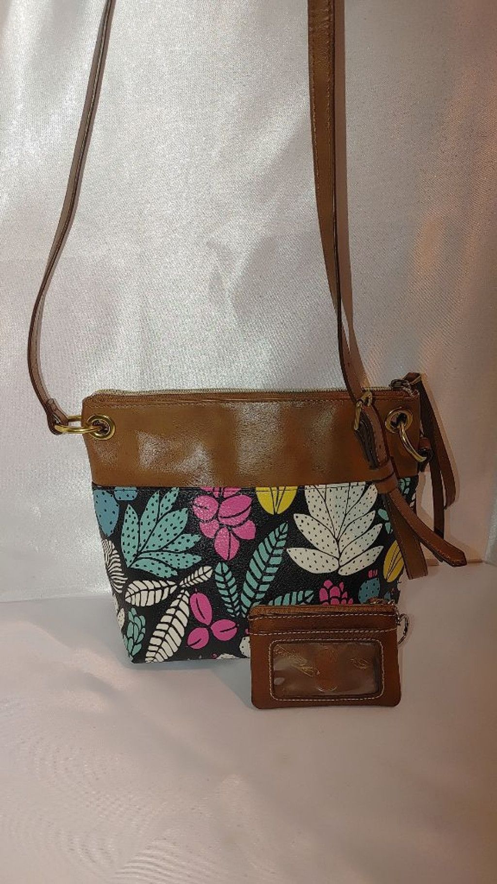 Fossil Fossil Eliza Crossbody Dark Floral w. Small Leather Wallet Size ONE SIZE - 5 Thumbnail