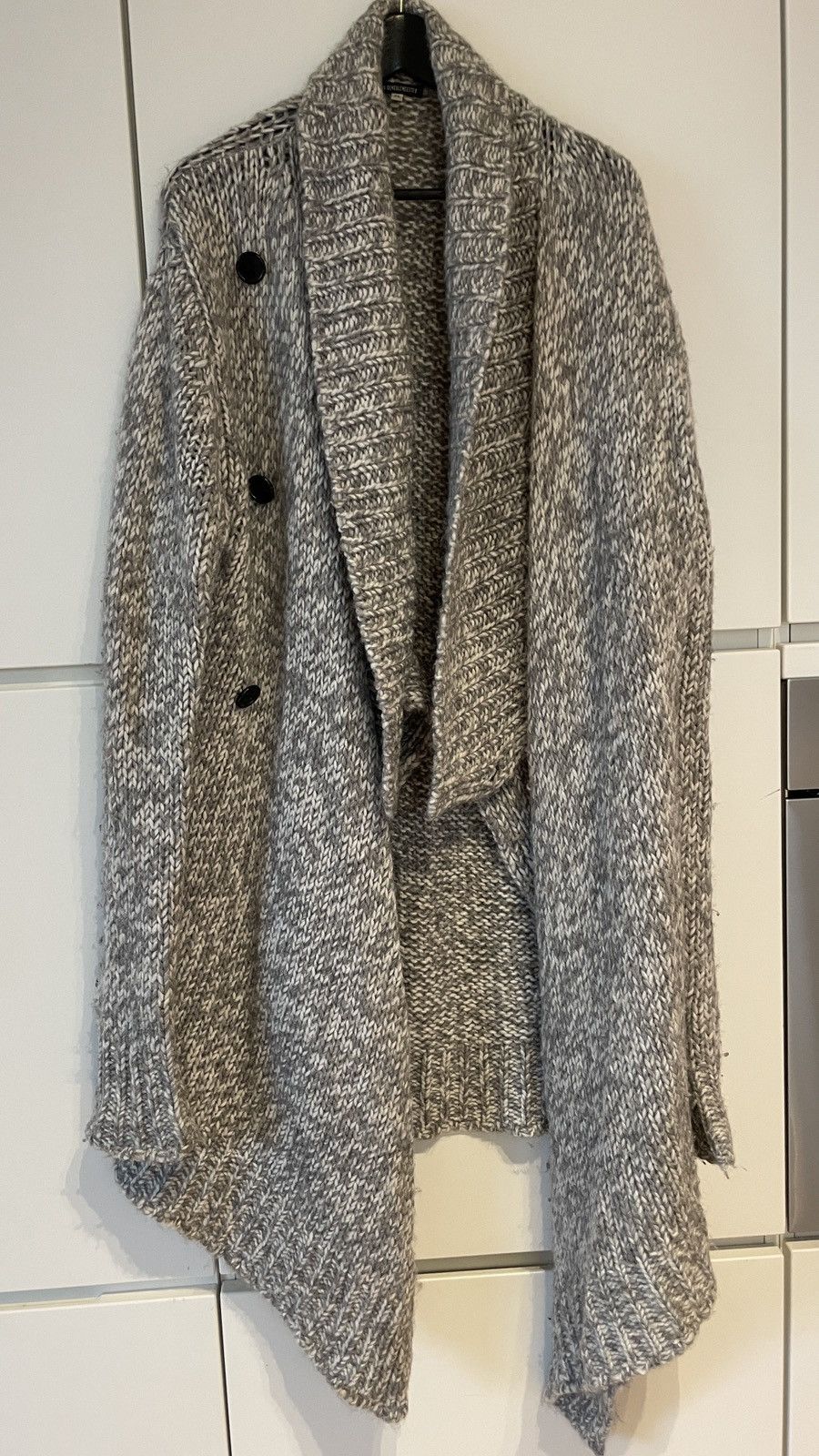 image of Ann Demeulemeester Wool Cardigan in Grey, Men's (Size XL)