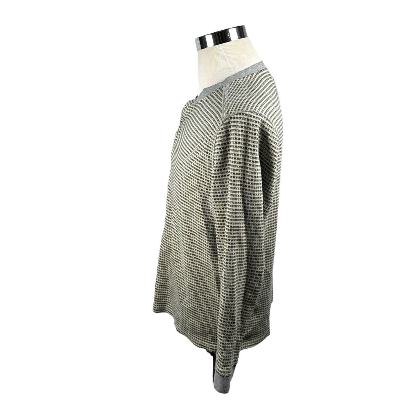 Carbon2Cobalt Carbon 2 Cobalt Henley Geometric Cotton Sweatshirt Beige L Size US L / EU 52-54 / 3 - 5 Thumbnail
