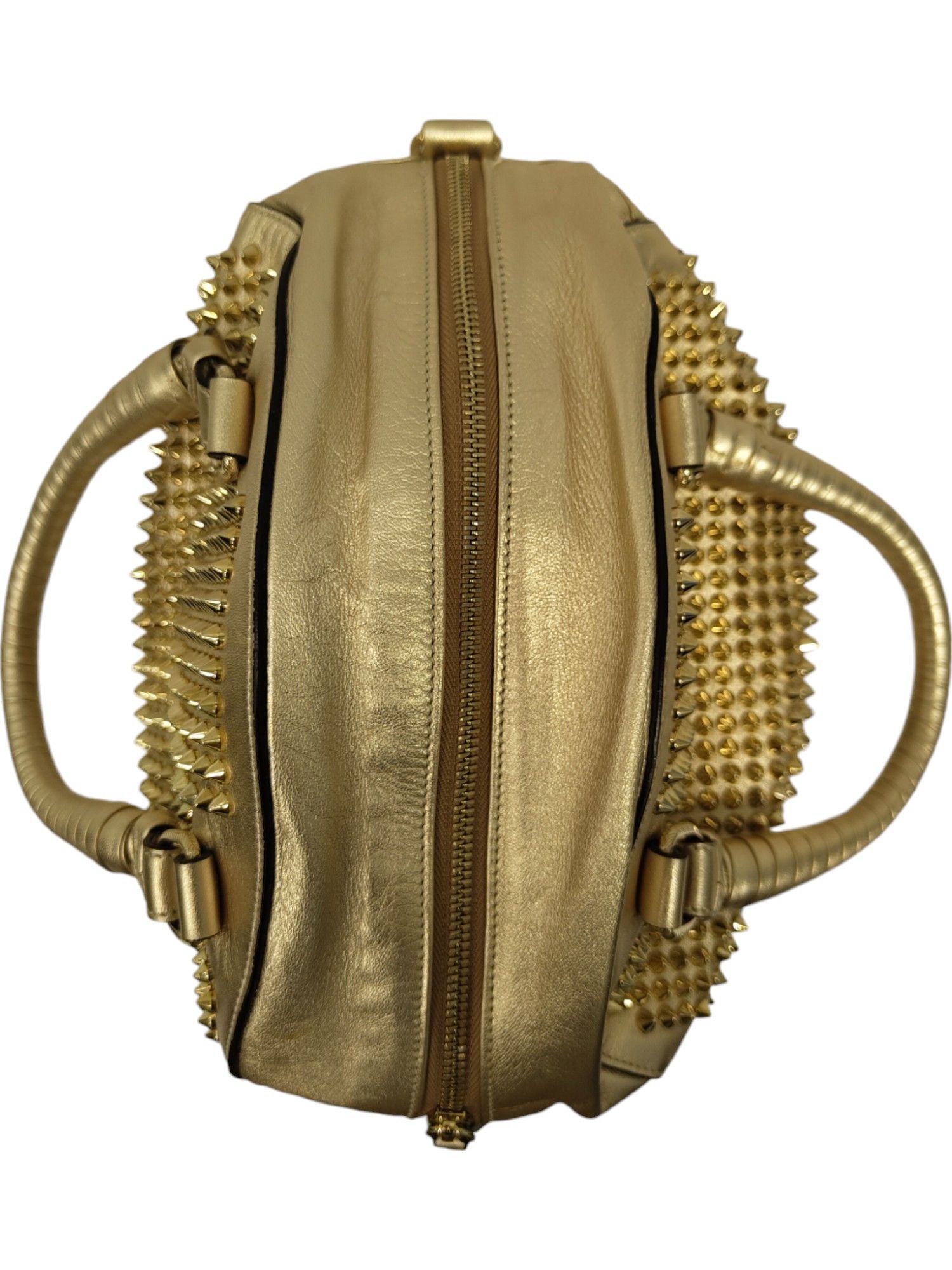 Christian Louboutin Gold Panettone Spiked Bowler Bag Size ONE SIZE - 3 Thumbnail