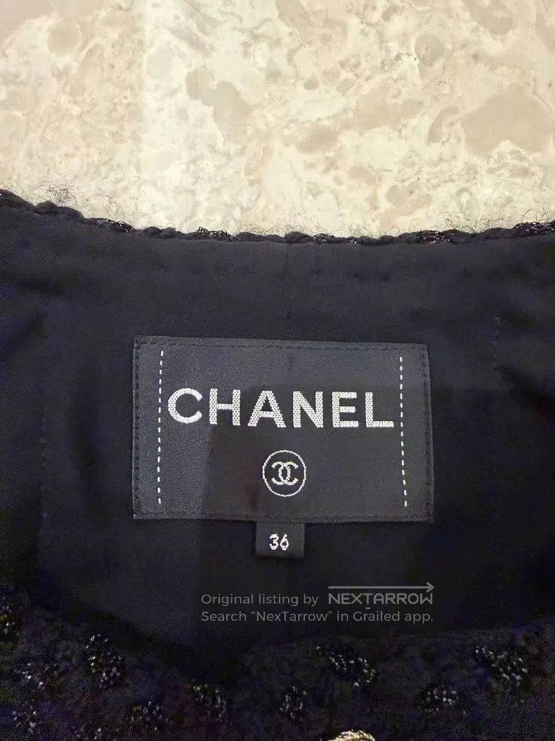 Chanel Chanel 20B Autumn and Winter Preview Series Black Tweed Fi Size XS / US 0-2 / IT 36-38 - 3 Thumbnail