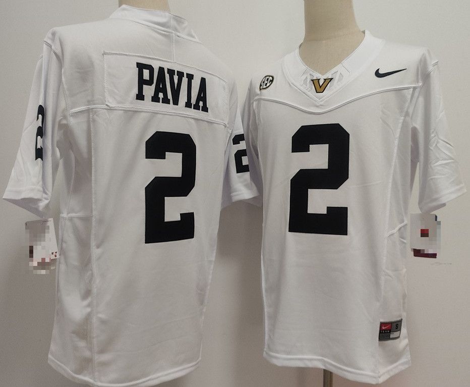 Other Men's NCAA Vanderbilt Commodores 2 Diego Pavia White Jersey Size US S / EU 44-46 / 1 - 3 Thumbnail