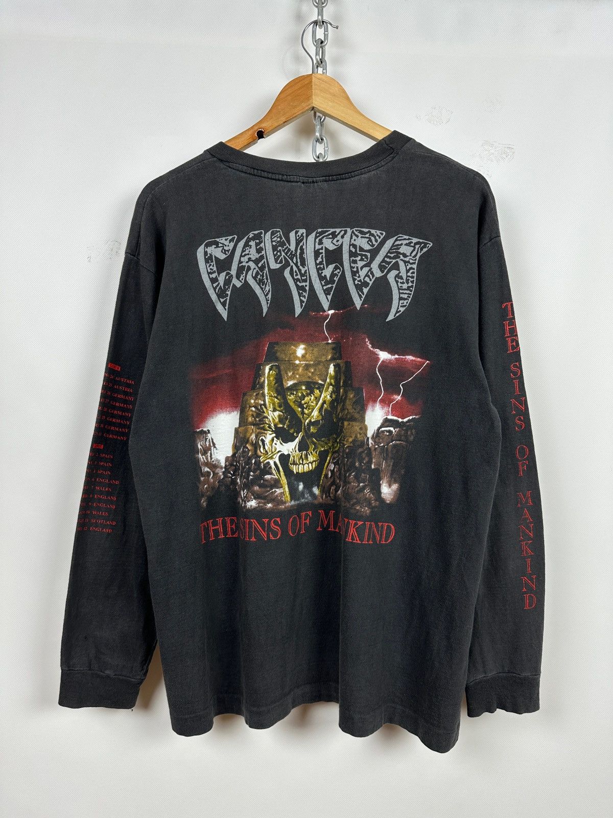 Band Tees 1993 Vintage Cancer Sins Of Mankind Long Sleeve T-Shirt Size US XL / EU 56 / 4 - 1 Thumbnail