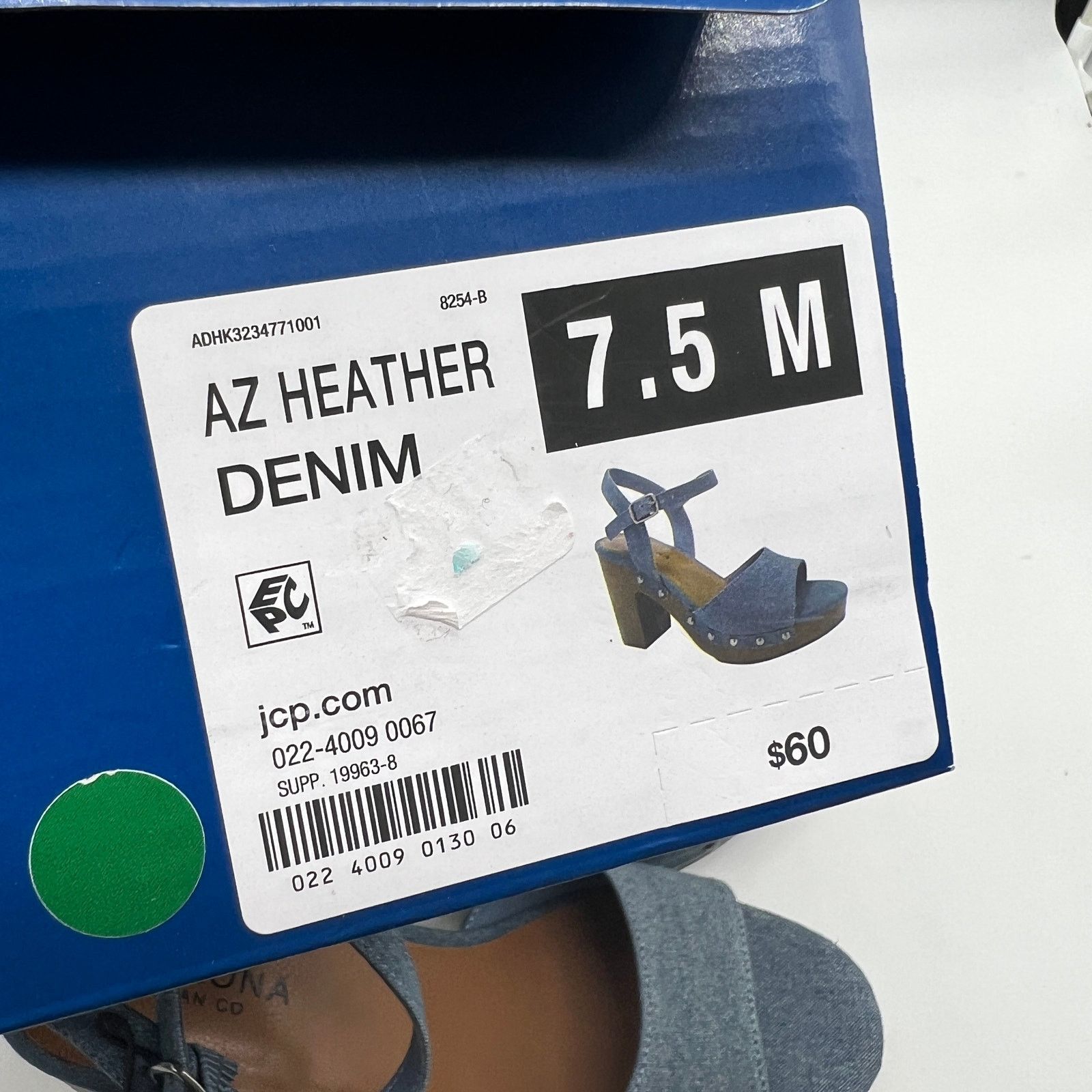 Other Arizona Jean Co Womens Heather Heeled Sandals Size US 7.5 / IT 37.5 - 13 Thumbnail
