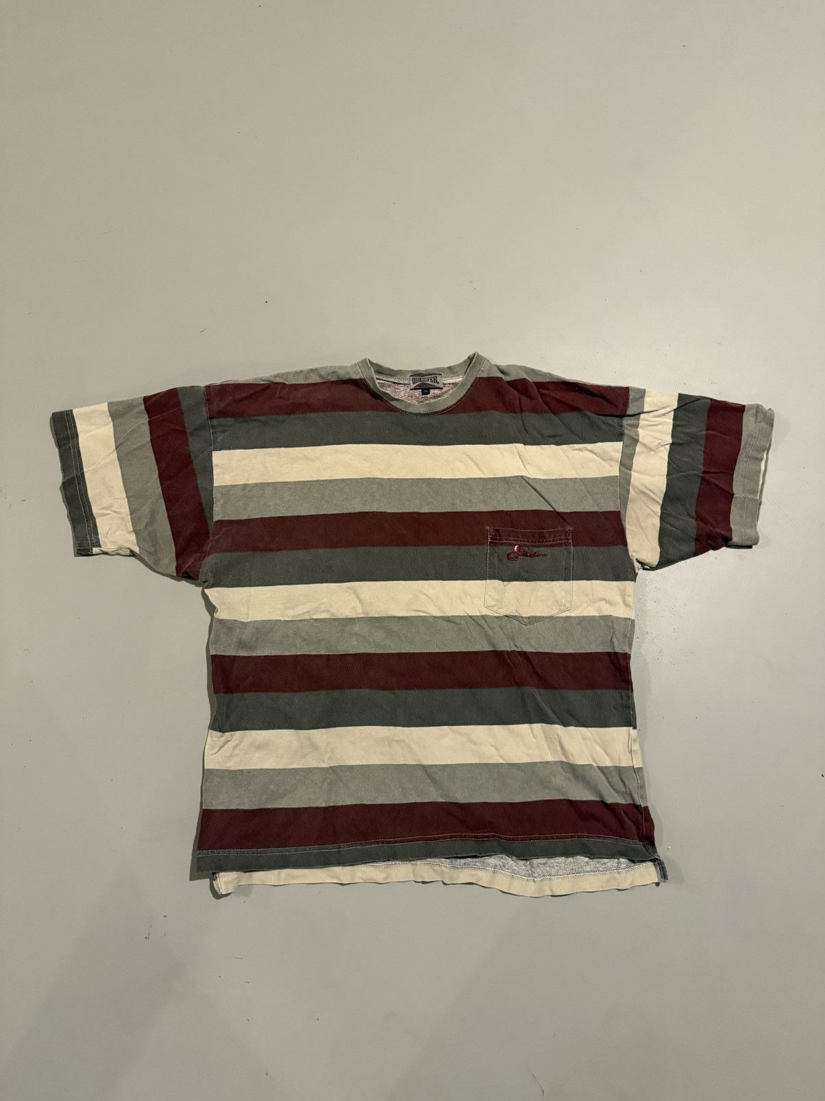 Quiksilver Vintage 90s Quiksilver AOP Striped Surf Surfing Shirt Tee XL Size US XL / EU 56 / 4 - 4 Thumbnail