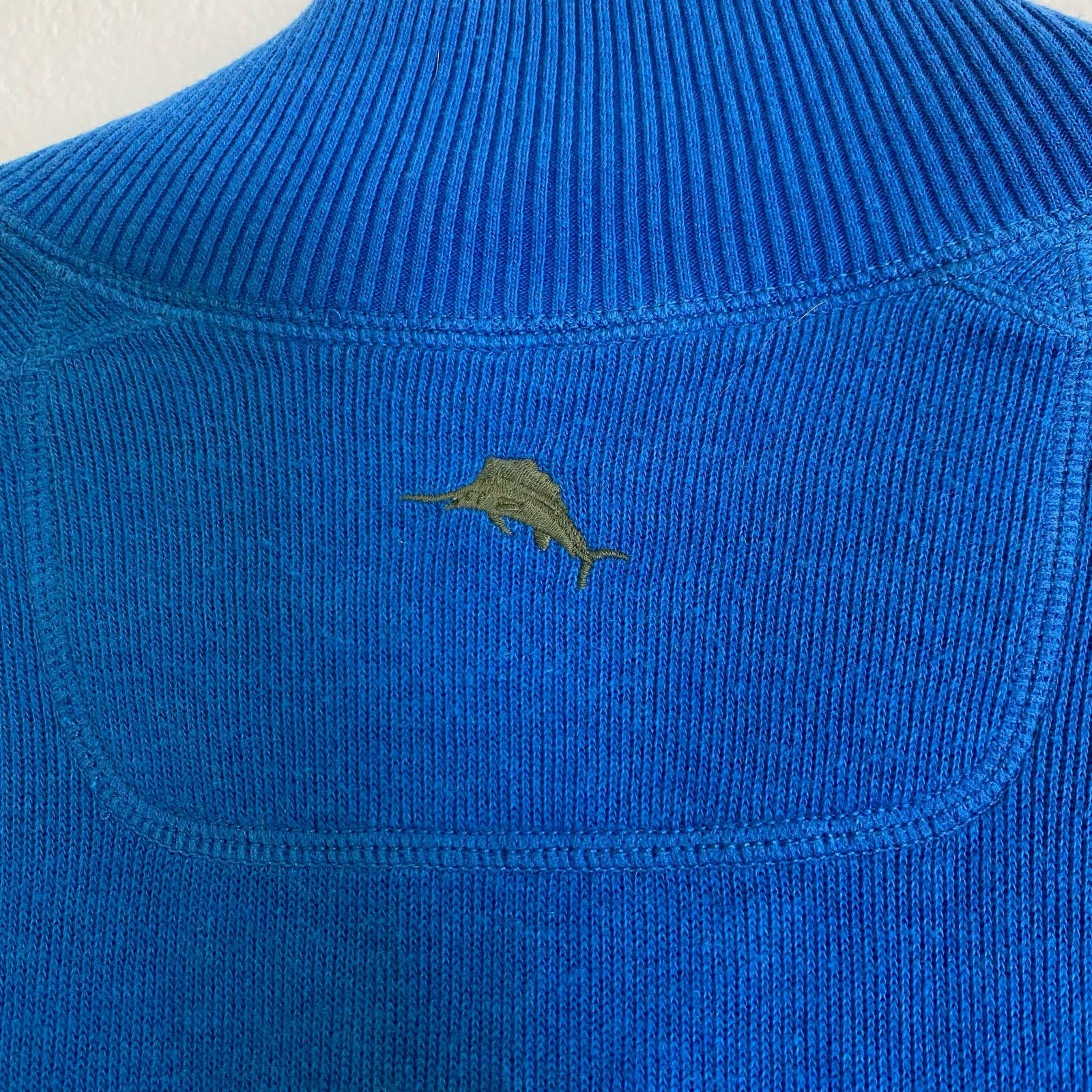 Tommy Bahama Tommy Bahama Reversible Blue Green Quarter Zip Sweater L Size US L / EU 52-54 / 3 - 7 Thumbnail