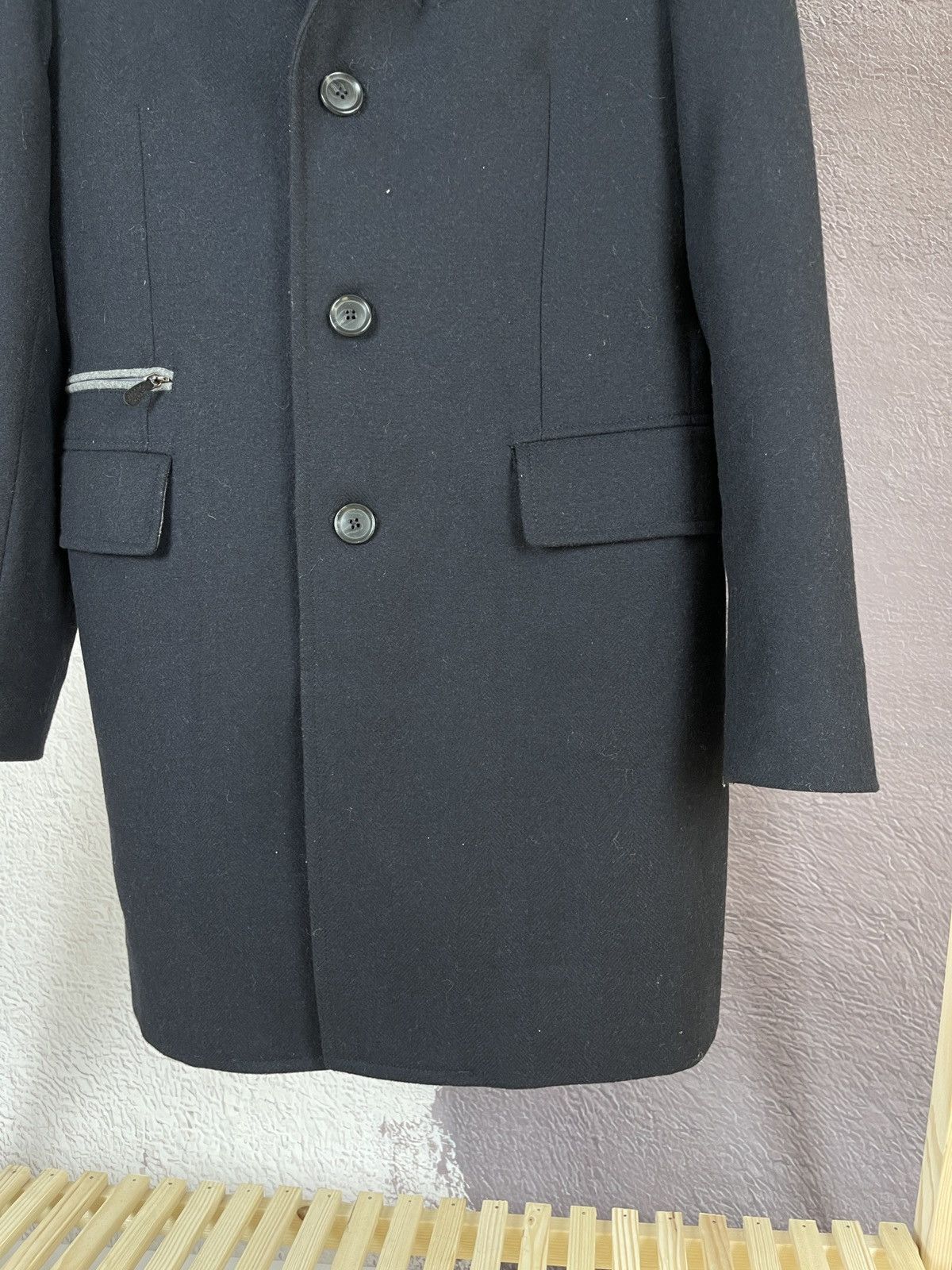 Boggi Boggi Milano navy wool 3 button dress coat Size US M / EU 48-50 / 2 - 9 Thumbnail