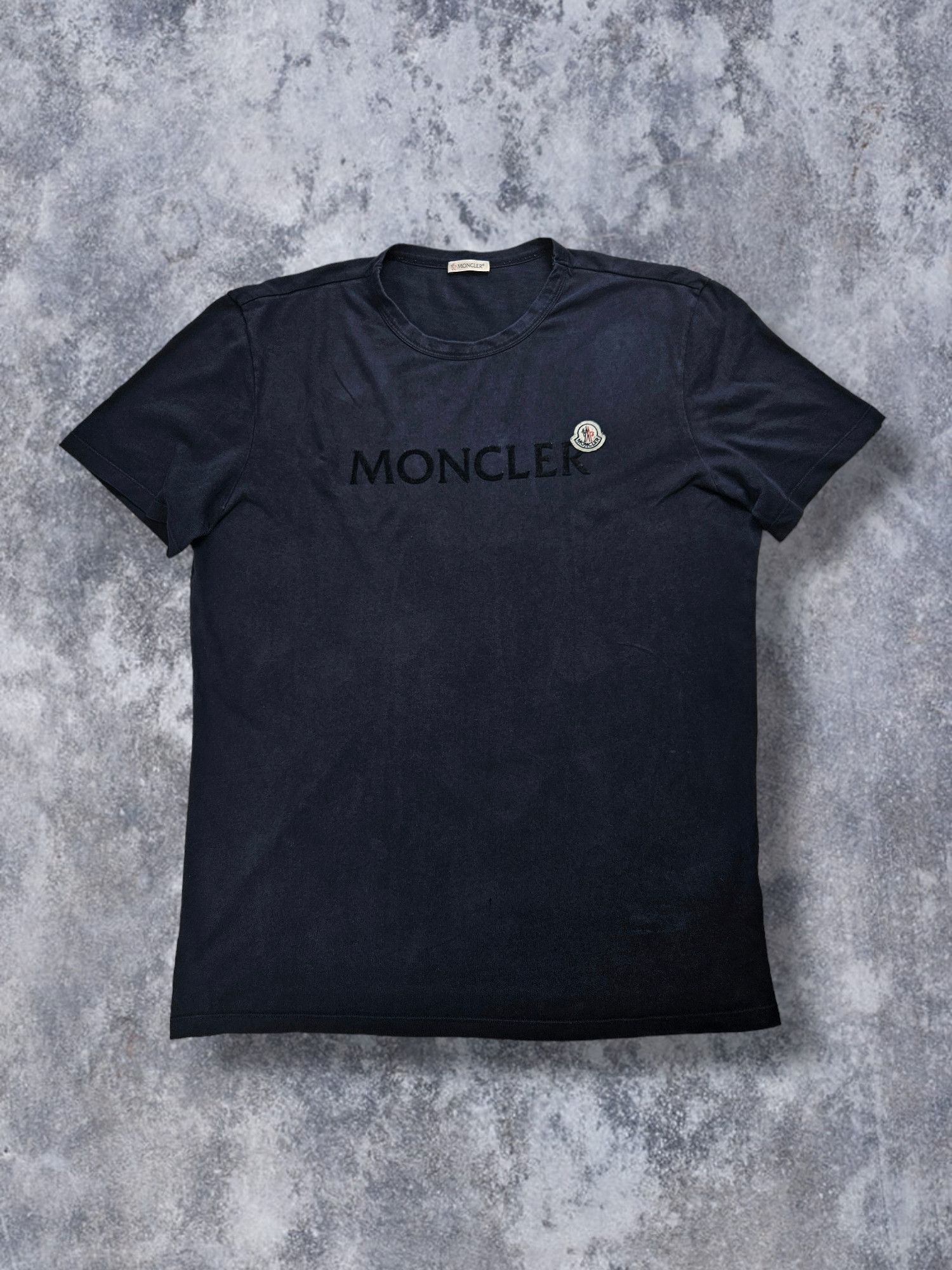 image of Navy Moncler T-Shirt With 3D Print 2021, Men's (Size XL)