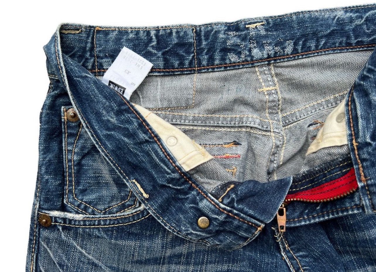 Edwin Vintage Edwin Blue Trip Distressed Flare Denim Jeans 29x29 Size 29" - 10 Thumbnail