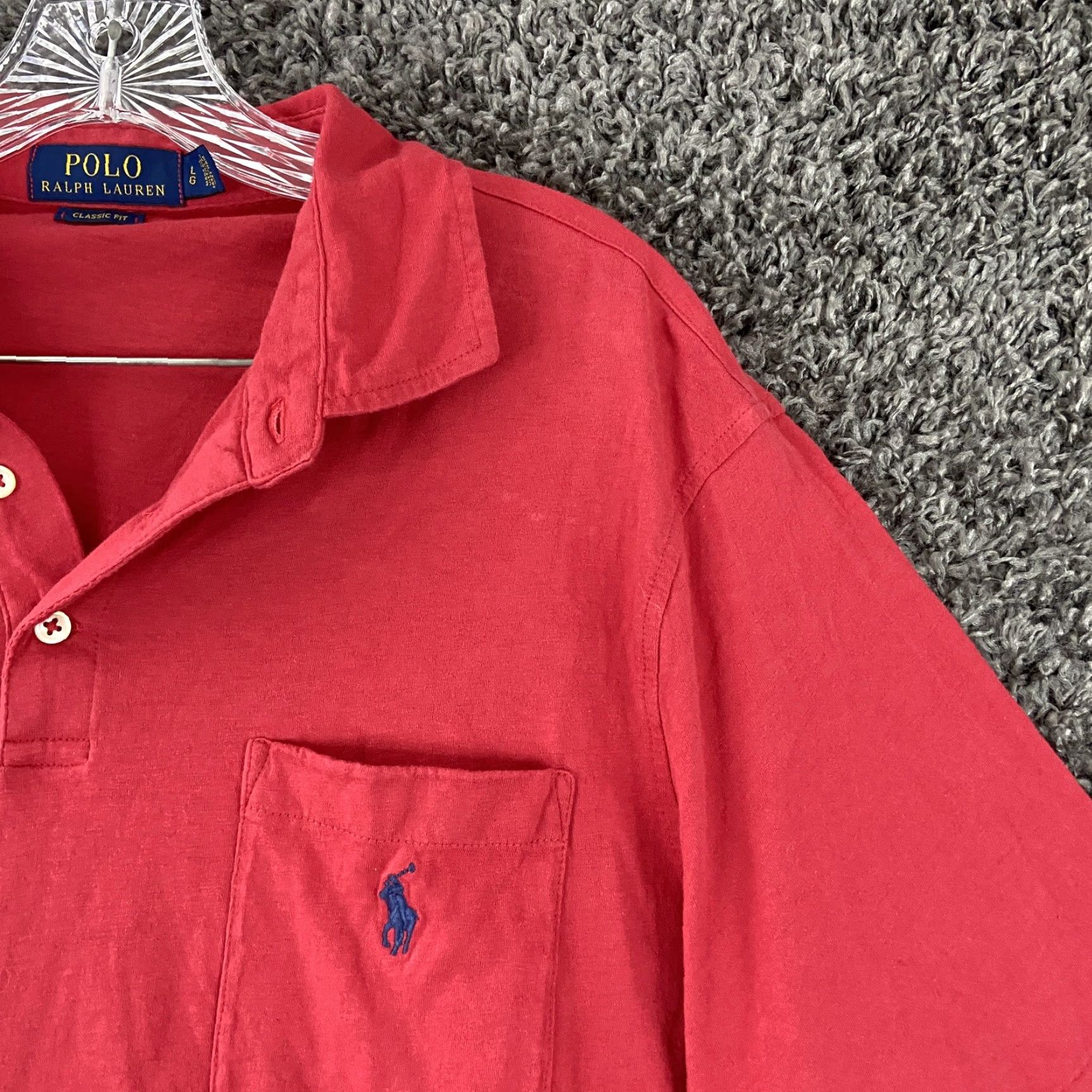 Polo Ralph Lauren Polo Ralph Lauren Polo Men L Red Short Sleeve Classic Fit Mens Size US L / EU 52-54 / 3 - 5 Thumbnail