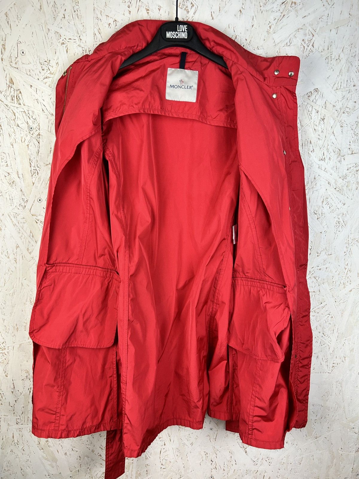 Moncler Moncler Red Rain Jacket Nylon Coat Size 4 Size L / US 10 / IT 46 - 13 Thumbnail
