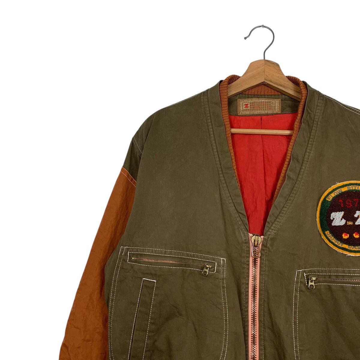 Japanese Brand Japanese Brand Zig Zag Color Block Bomber Jacket Size US M / EU 48-50 / 2 - 6 Thumbnail